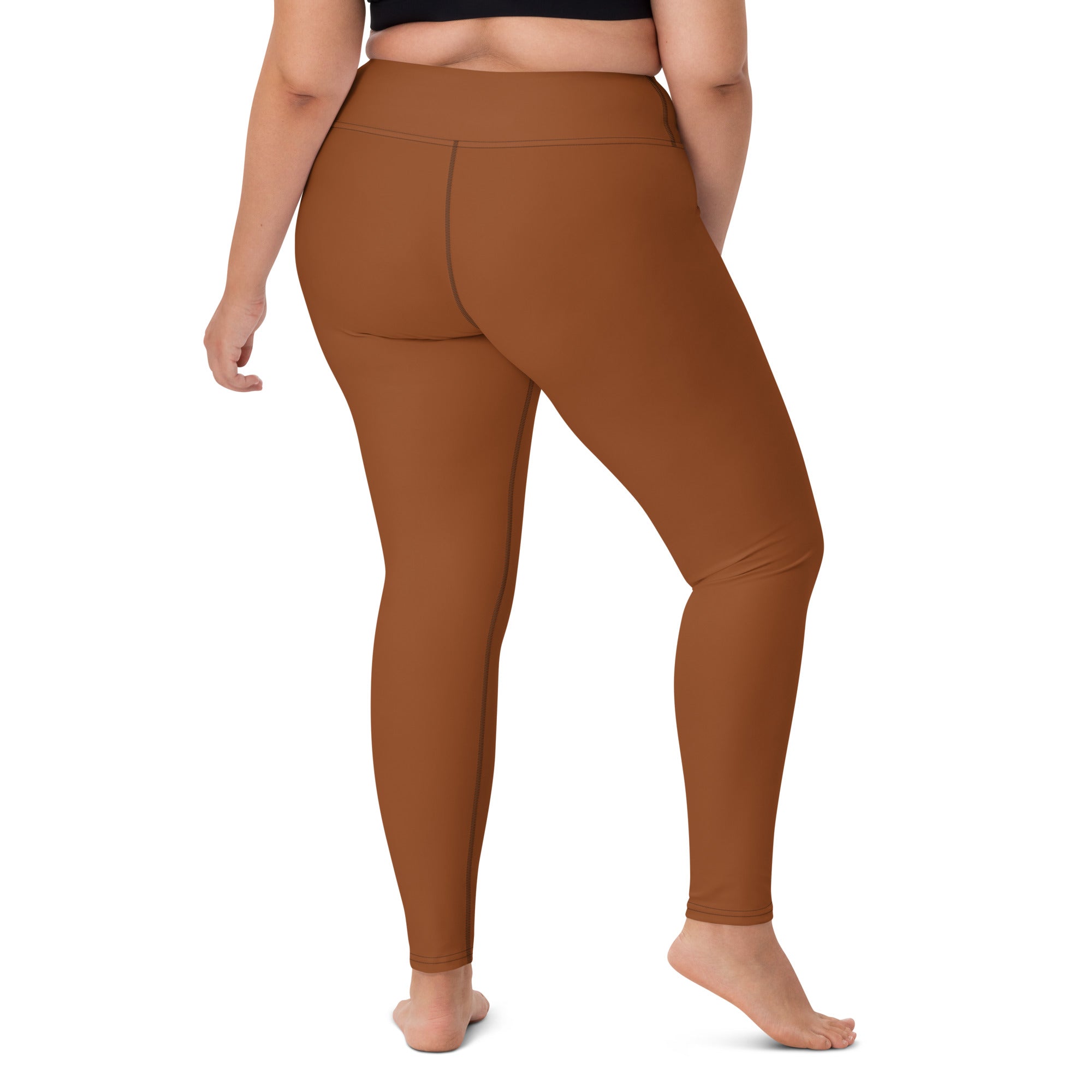 Premium Yoga Leggings - Flexible & Breathable - Sophisticated Saddle Brown Color