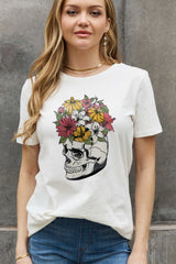 Full Size Skull Graphic Cotton Tee