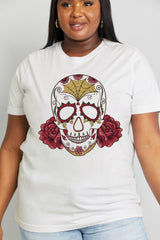 Full Size Skull Graphic Cotton Tee