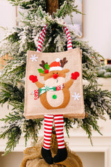 4-Pack Christmas Gnome Graphic Striped Gift Bag