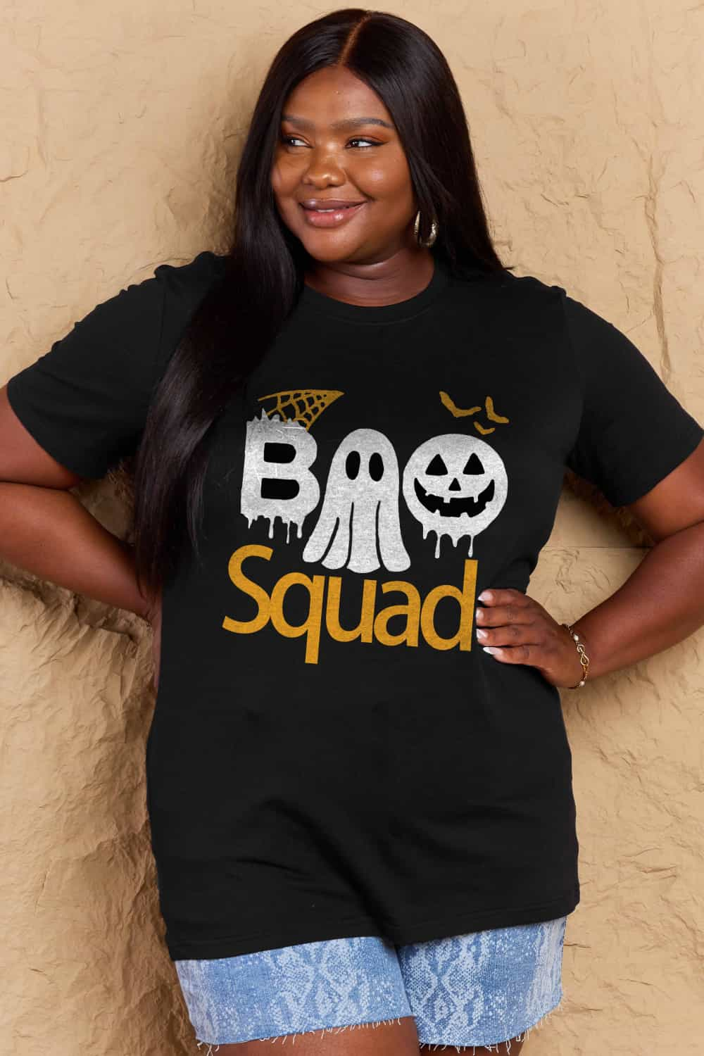 Full Size BOO SQUAD Graphic Cotton T-Shirt