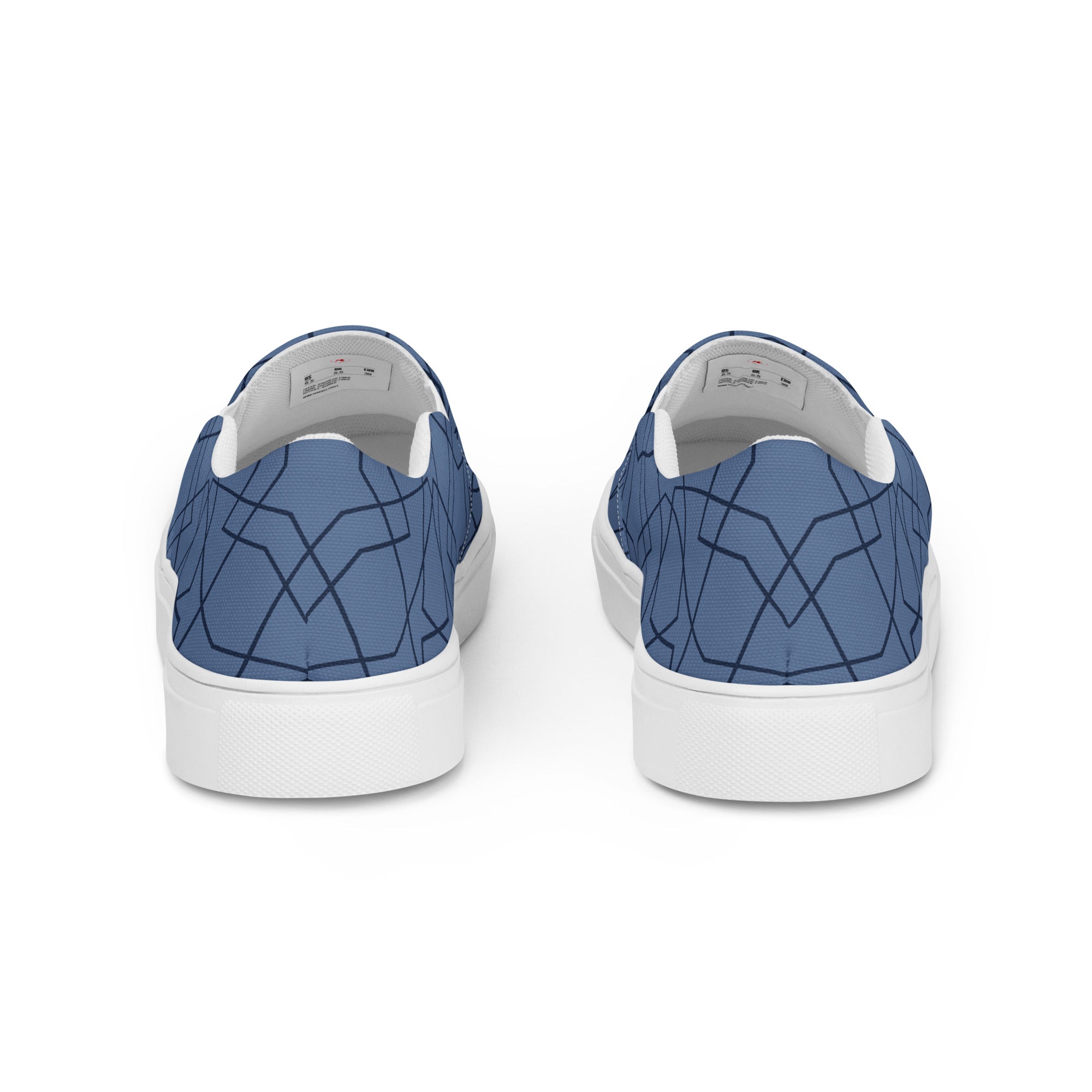 Men’s Handmade Modern Geometric Slip-On Canvas Shoes with Breathable Lining - Comfort Meets Craftsmanship