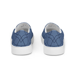 Men’s Handmade Modern Geometric Slip-On Canvas Shoes with Breathable Lining - Comfort Meets Craftsmanship