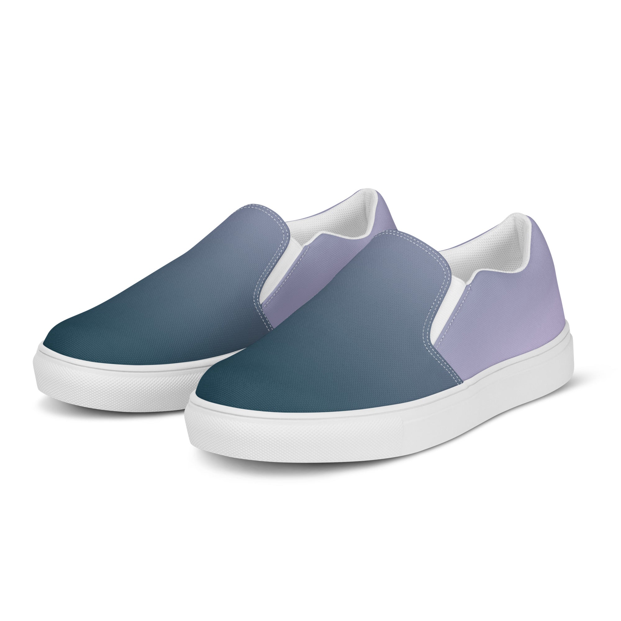 Men’s Gradient Pattern Slip-On Canvas Shoes - Handmade, Breathable, and Comfortable Footwear