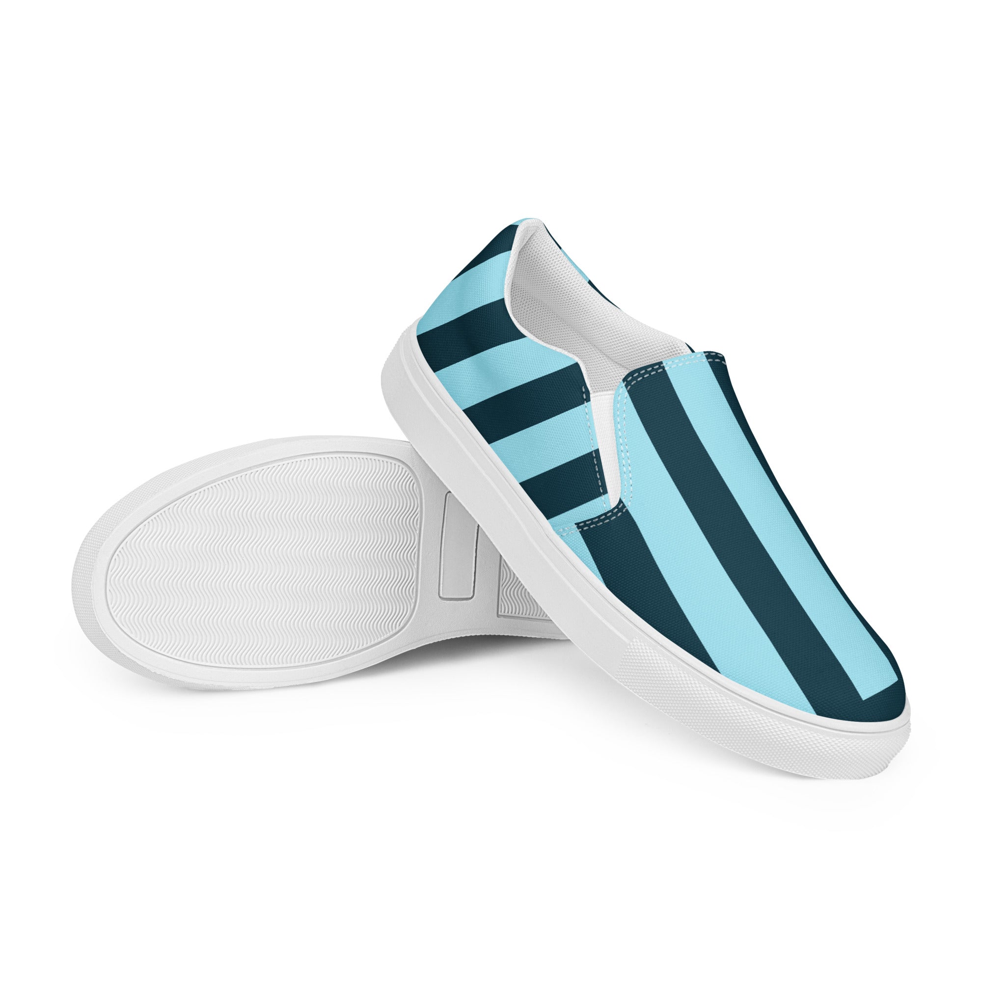 Men’s Classic Striped Slip-On Canvas Shoes - Comfort and Style