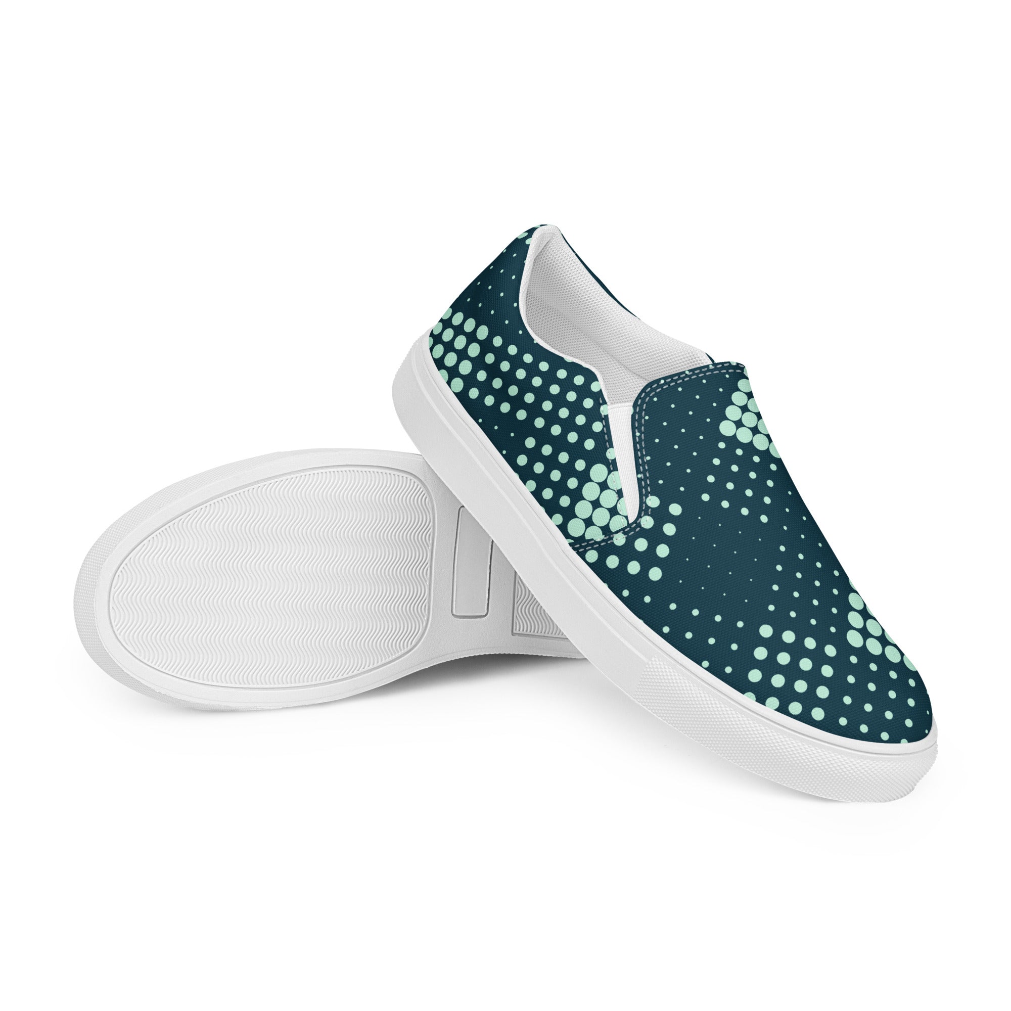 Men’s Edgy Diamond Slip-On Canvas Shoes - Handmade, Breathable, and Comfortable Footwear