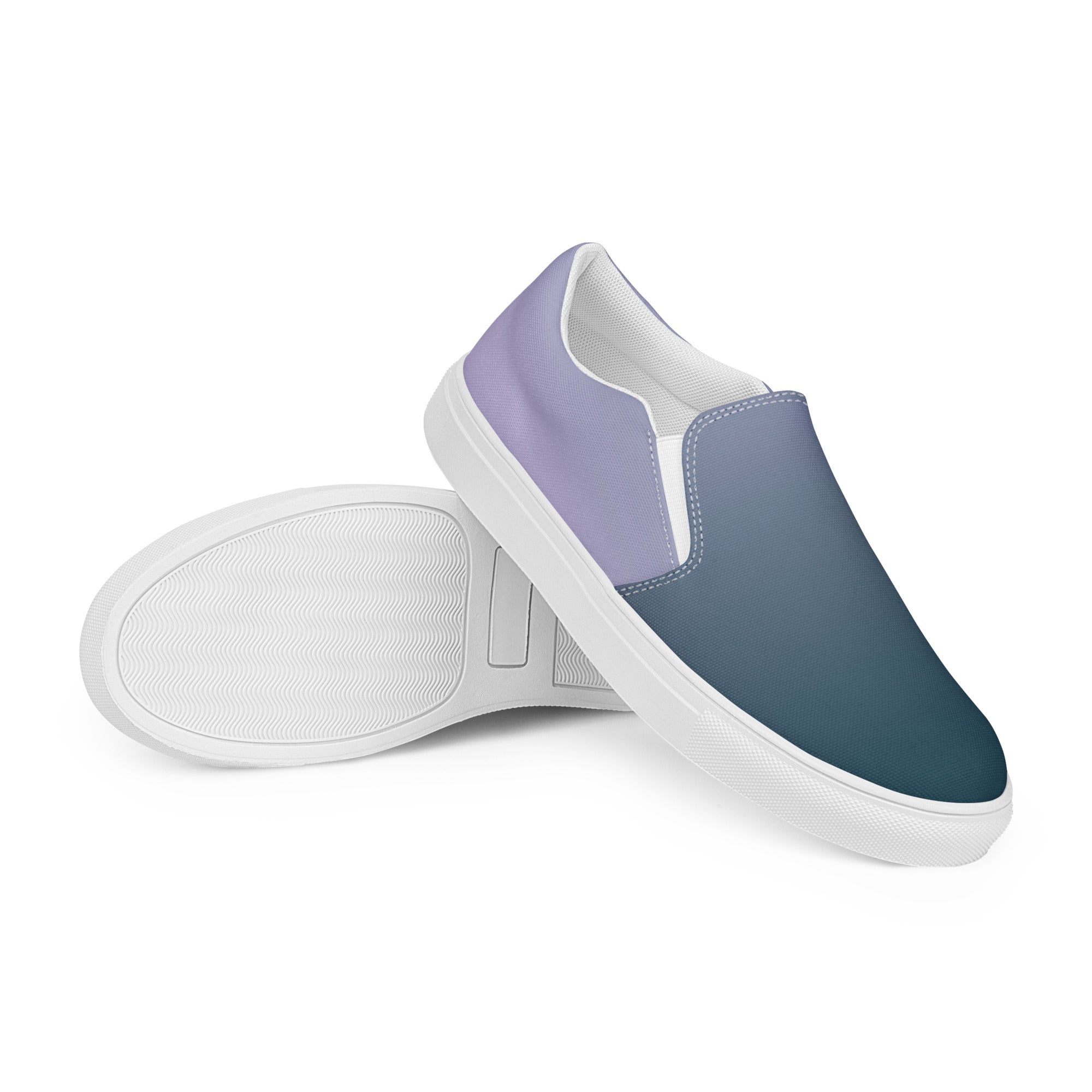 Men’s Gradient Pattern Slip-On Canvas Shoes - Handmade, Breathable, and Comfortable Footwear