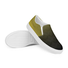 Men’s Spectator Pattern Slip-On Canvas Shoes - Handmade, Breathable, and Comfortable Footwear