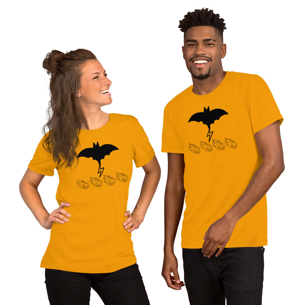 Unisex T-Shirt - Bat & Pumpkin Graphic