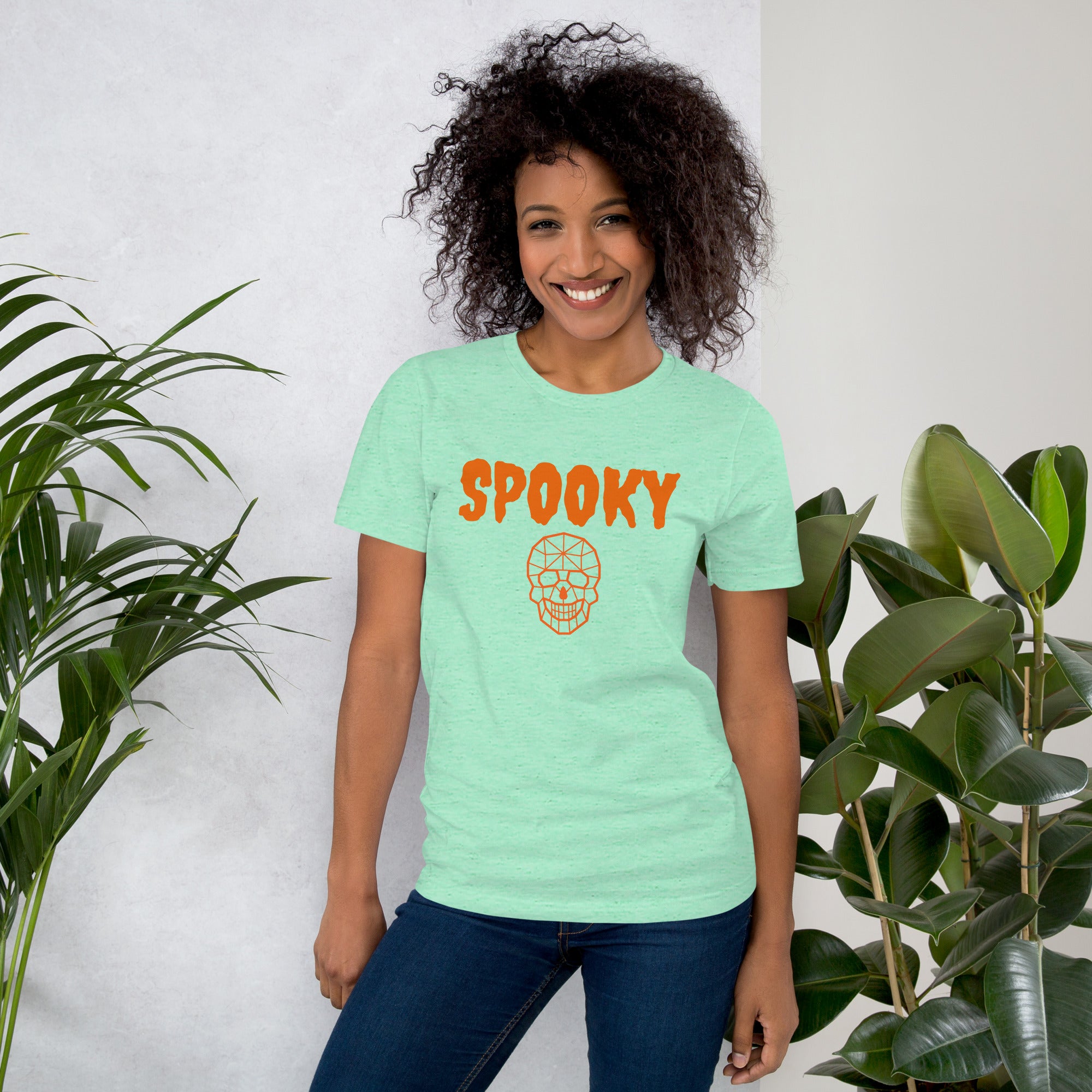 Unisex Staple T-Shirt - Spooky and Geometric Skull