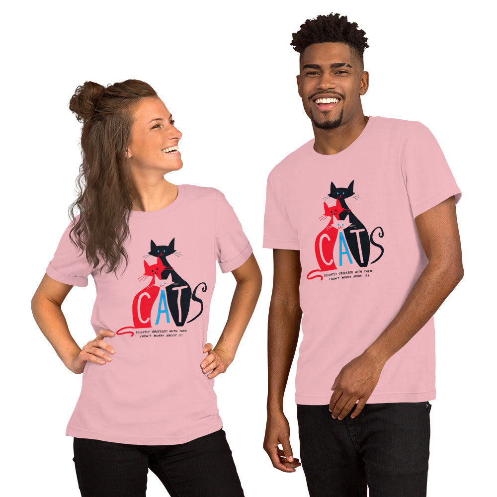 Unisex T-Shirt For Cat Lovers Slightly Obsessed with Them