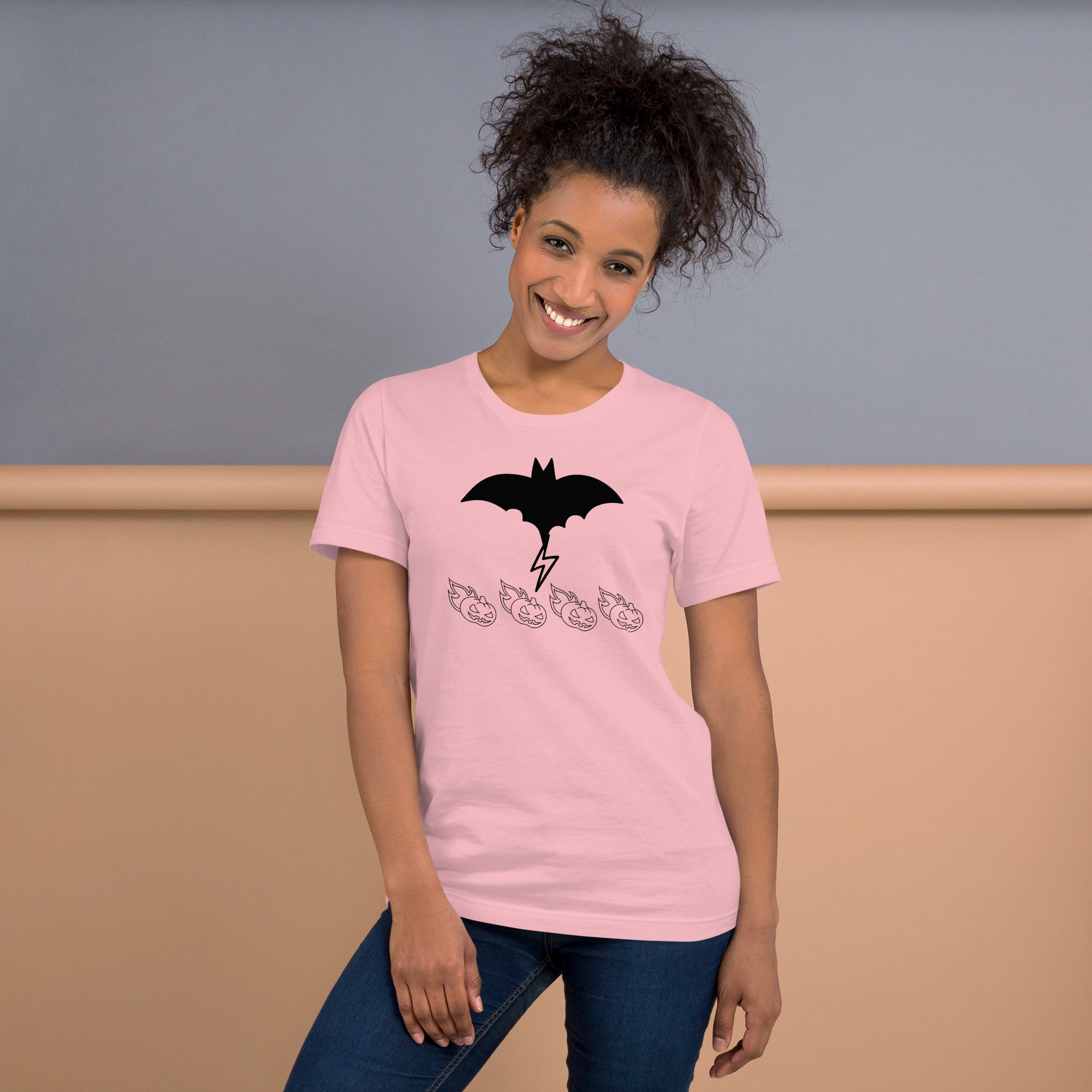 Unisex T-Shirt - Bat & Pumpkin Graphic