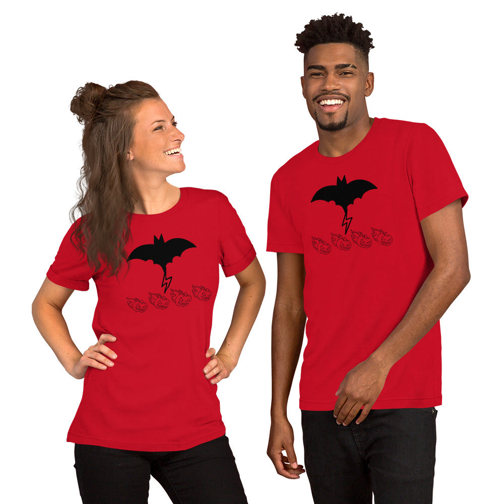 Unisex T-Shirt - Bat & Pumpkin Graphic