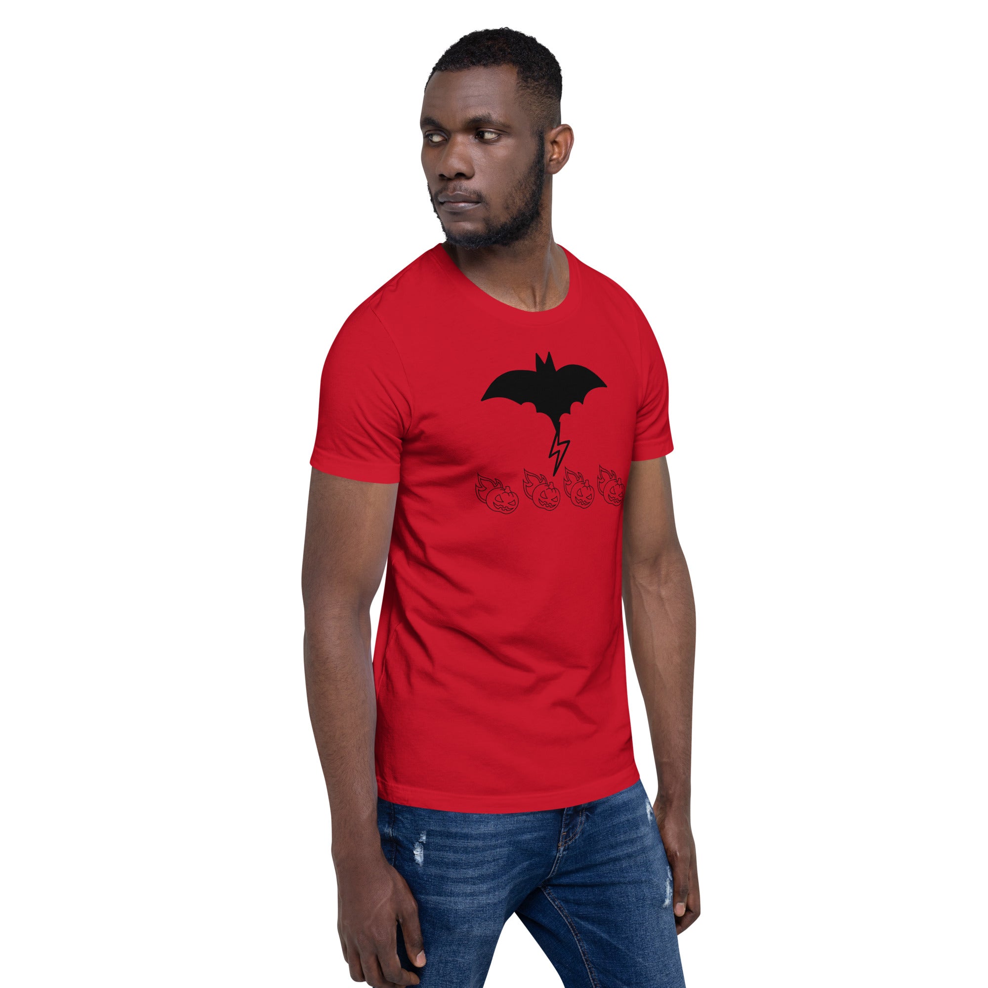 Unisex T-Shirt - Bat & Pumpkin Graphic