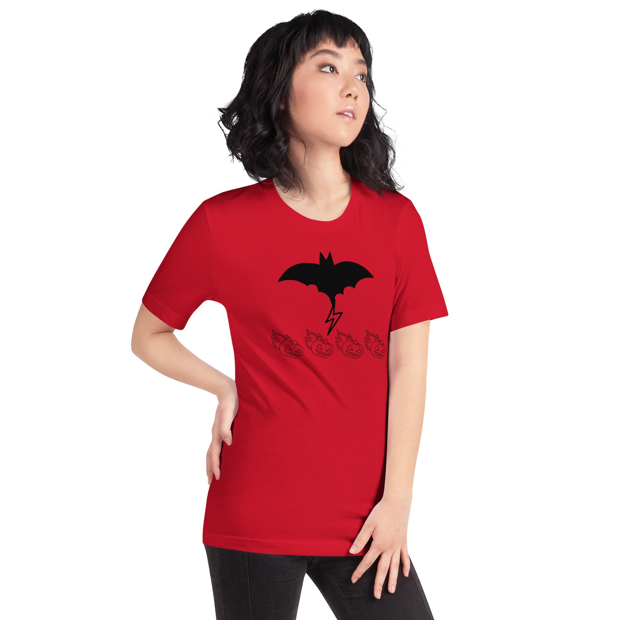 Unisex T-Shirt - Bat & Pumpkin Graphic