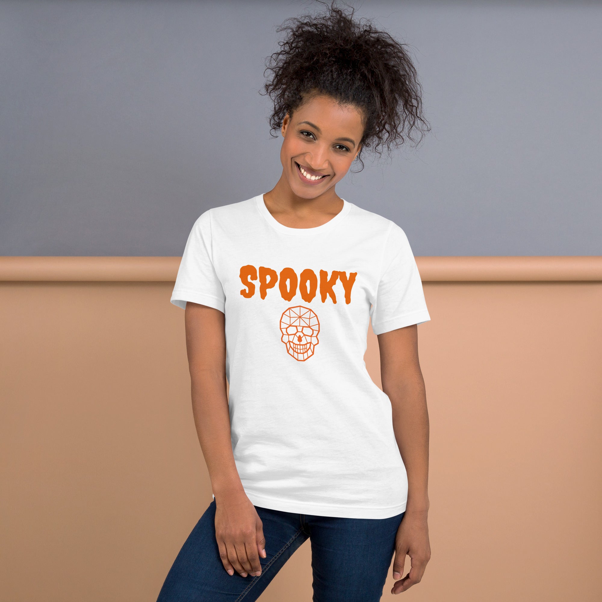 Unisex Staple T-Shirt - Spooky and Geometric Skull