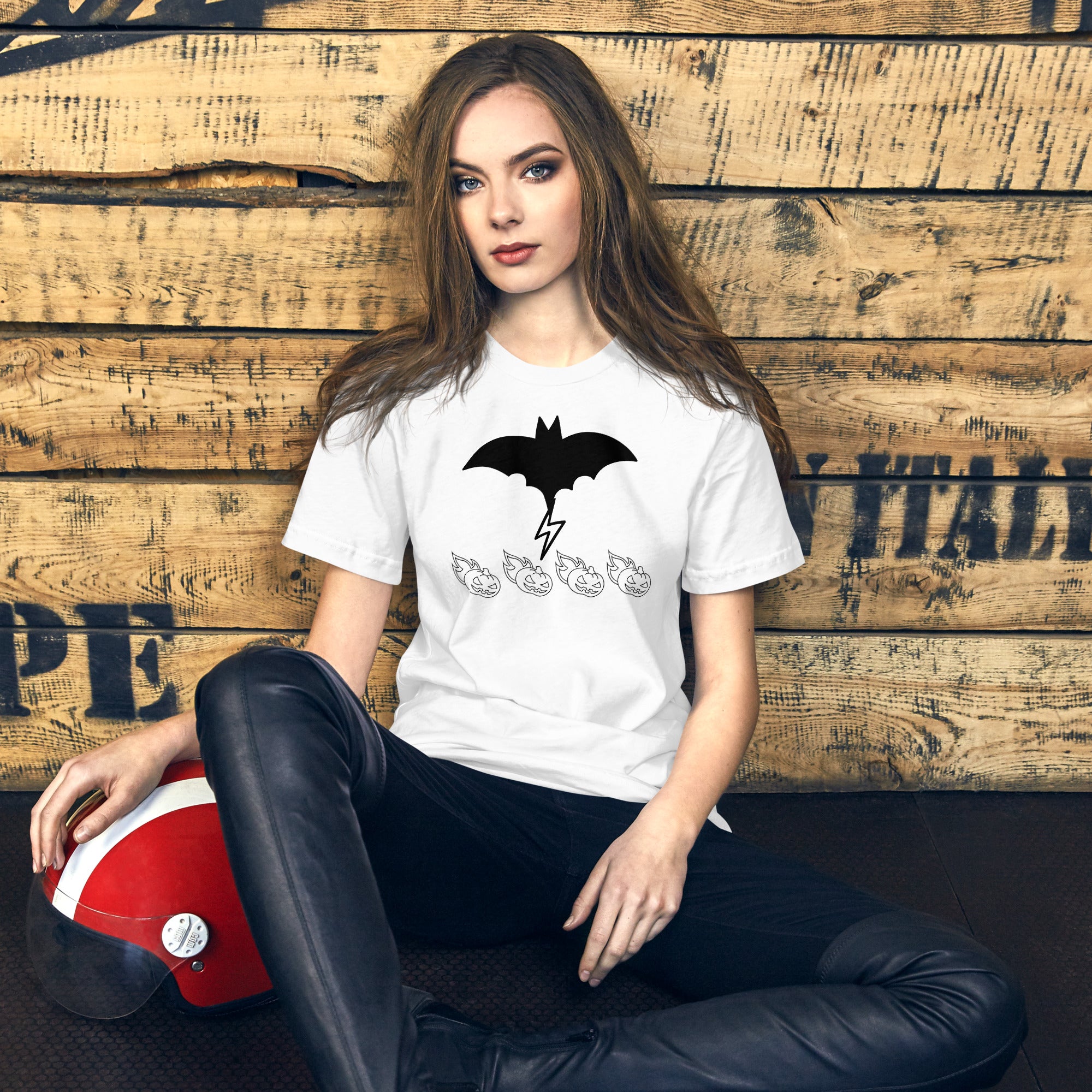 Unisex T-Shirt - Bat & Pumpkin Graphic