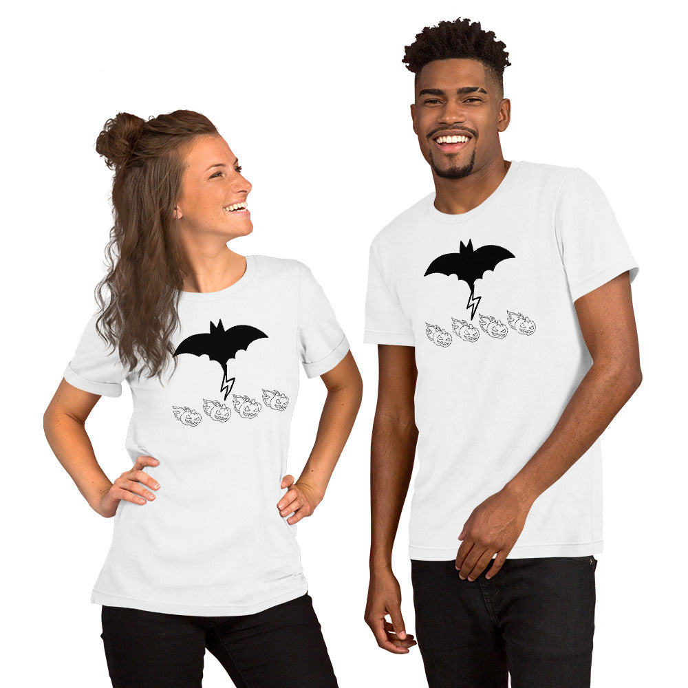 Unisex T-Shirt - Bat & Pumpkin Graphic