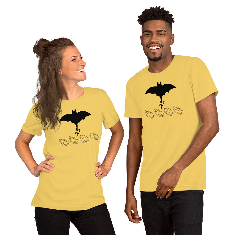 Unisex T-Shirt - Bat & Pumpkin Graphic