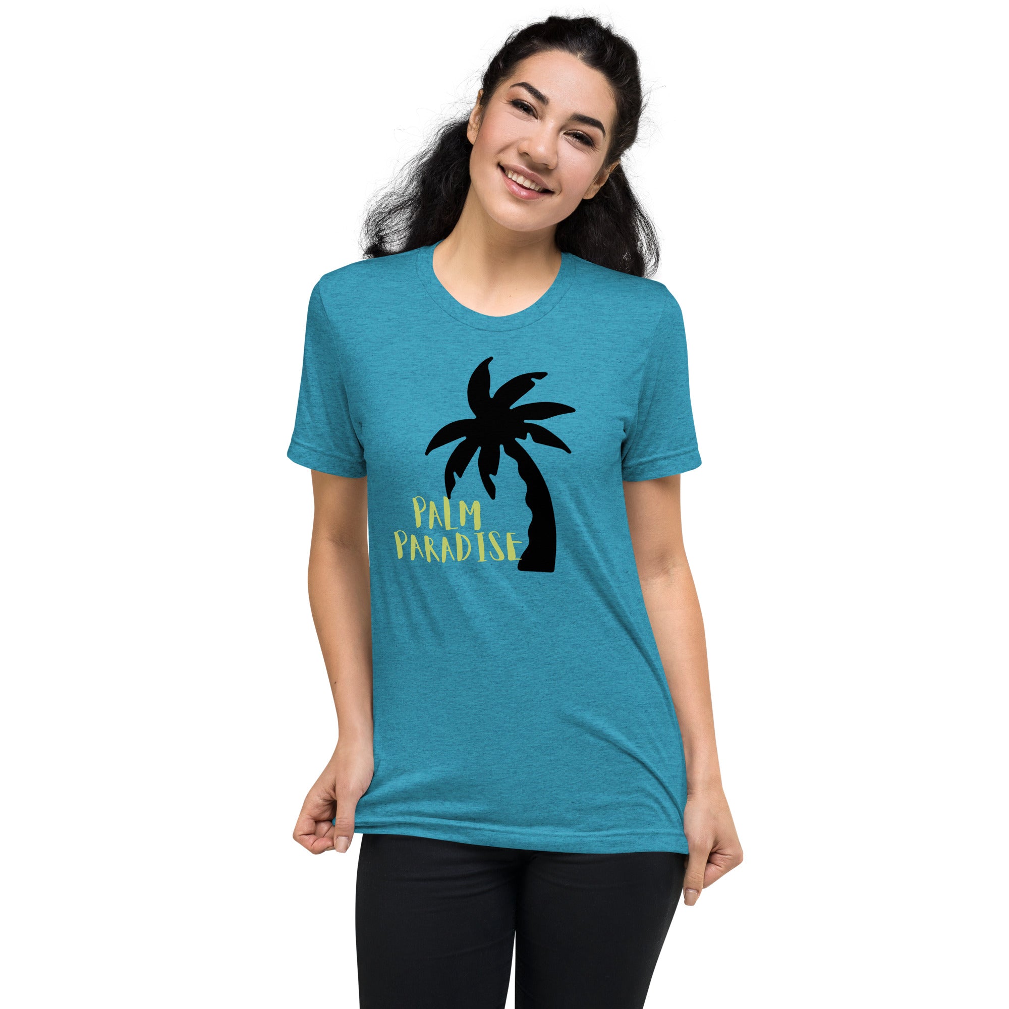 Unisex Tri-Blend Palm Paradise T-Shirt: Comfortable, Elastic & Durable