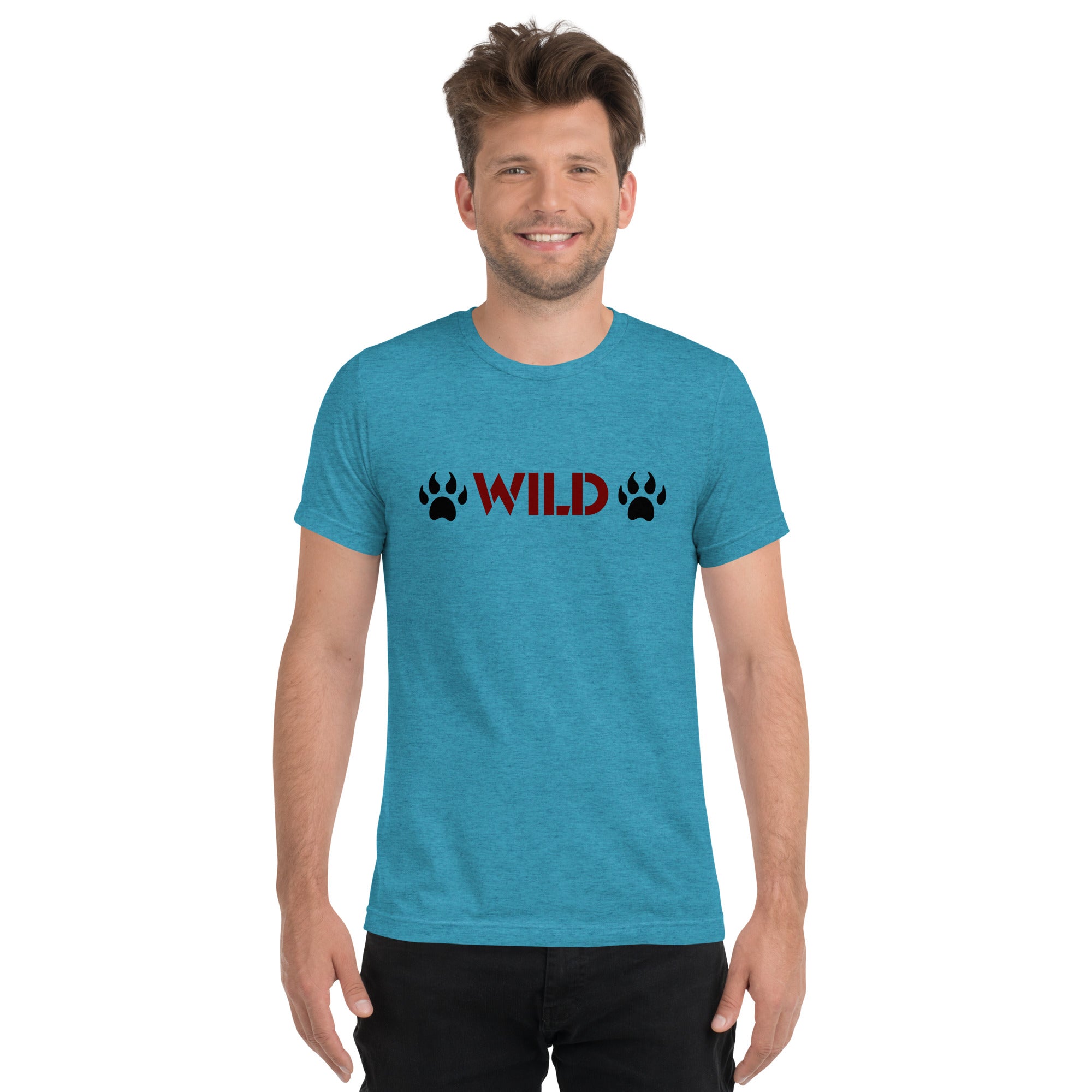 Unisex Tri-Blend Wild Paws T-Shirt: Comfortable, Elastic & Durable