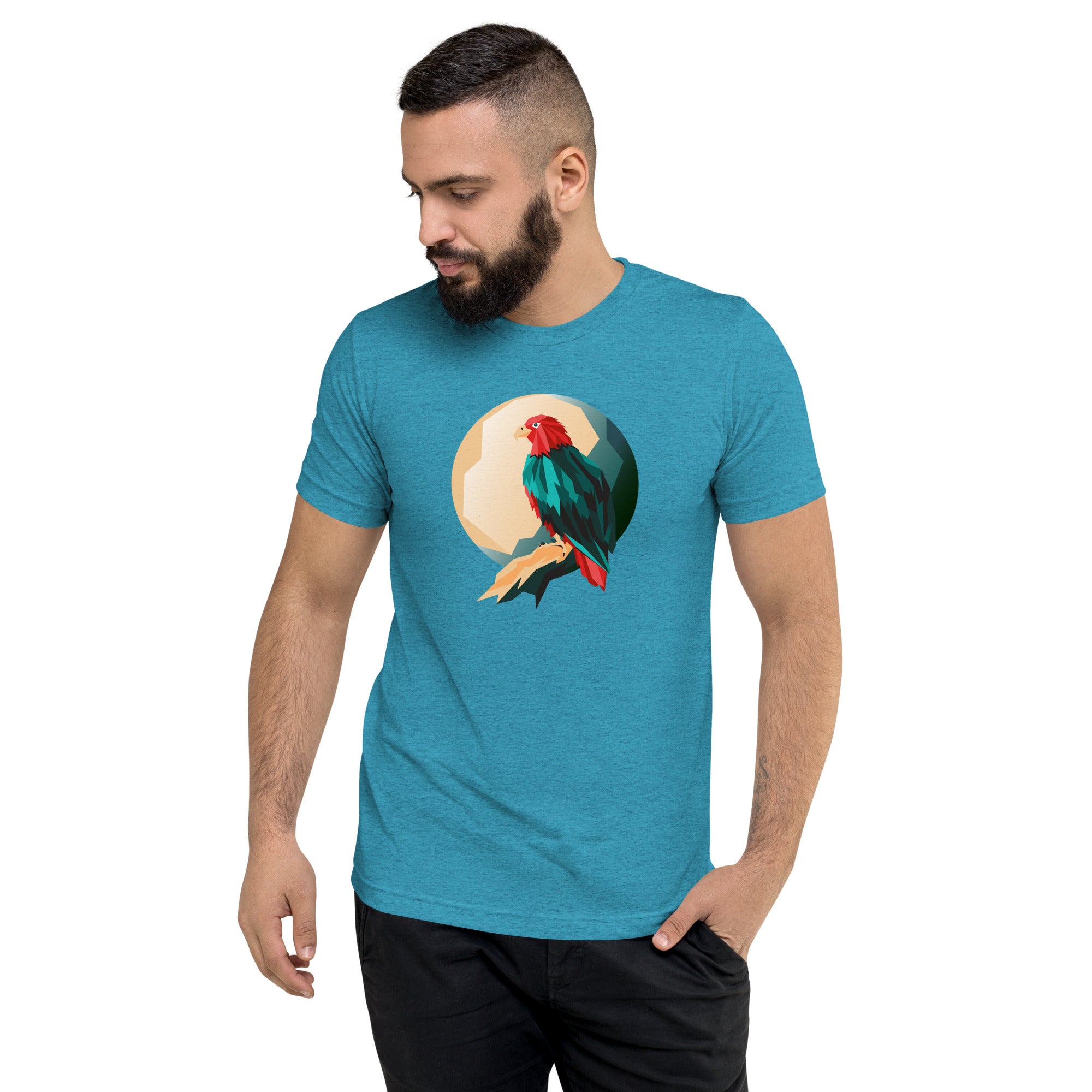 Unisex Tri-Blend Eagle Graphic T-Shirt: Comfortable, Elastic & Durable