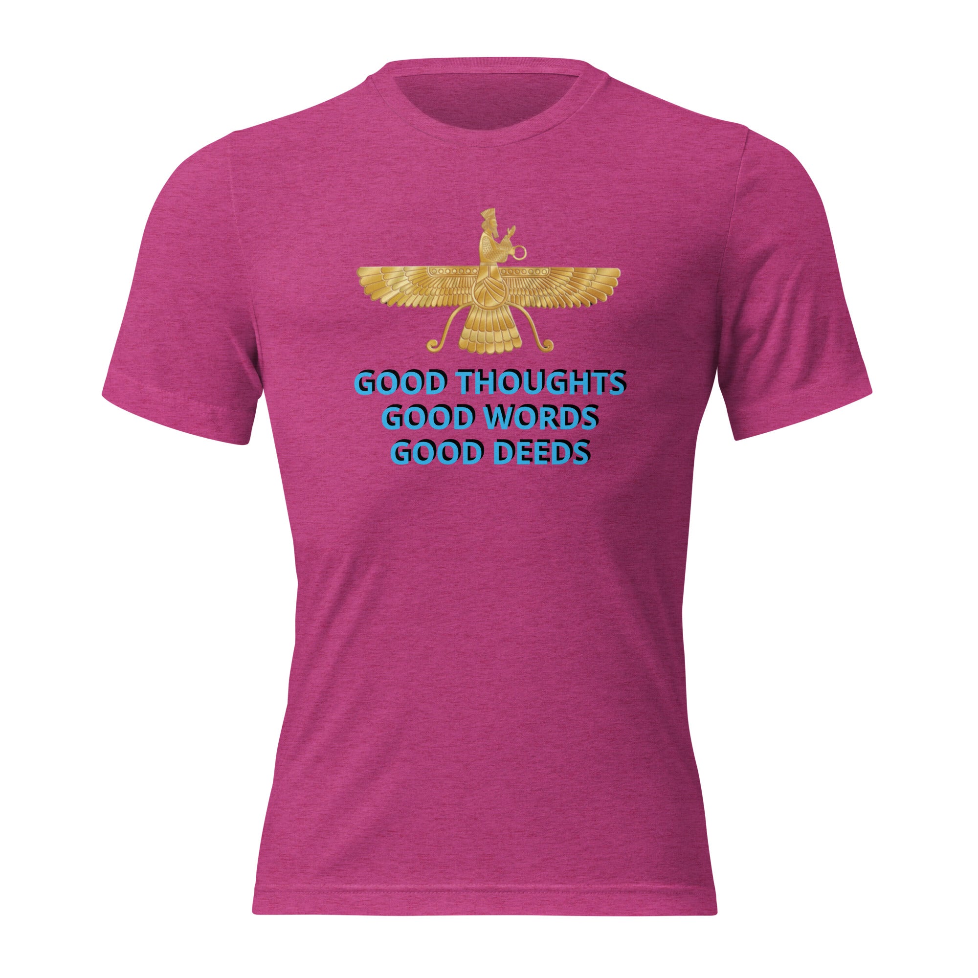 Faravahar Symbol Tee: Good Thoughts, Good Words, Good Deeds