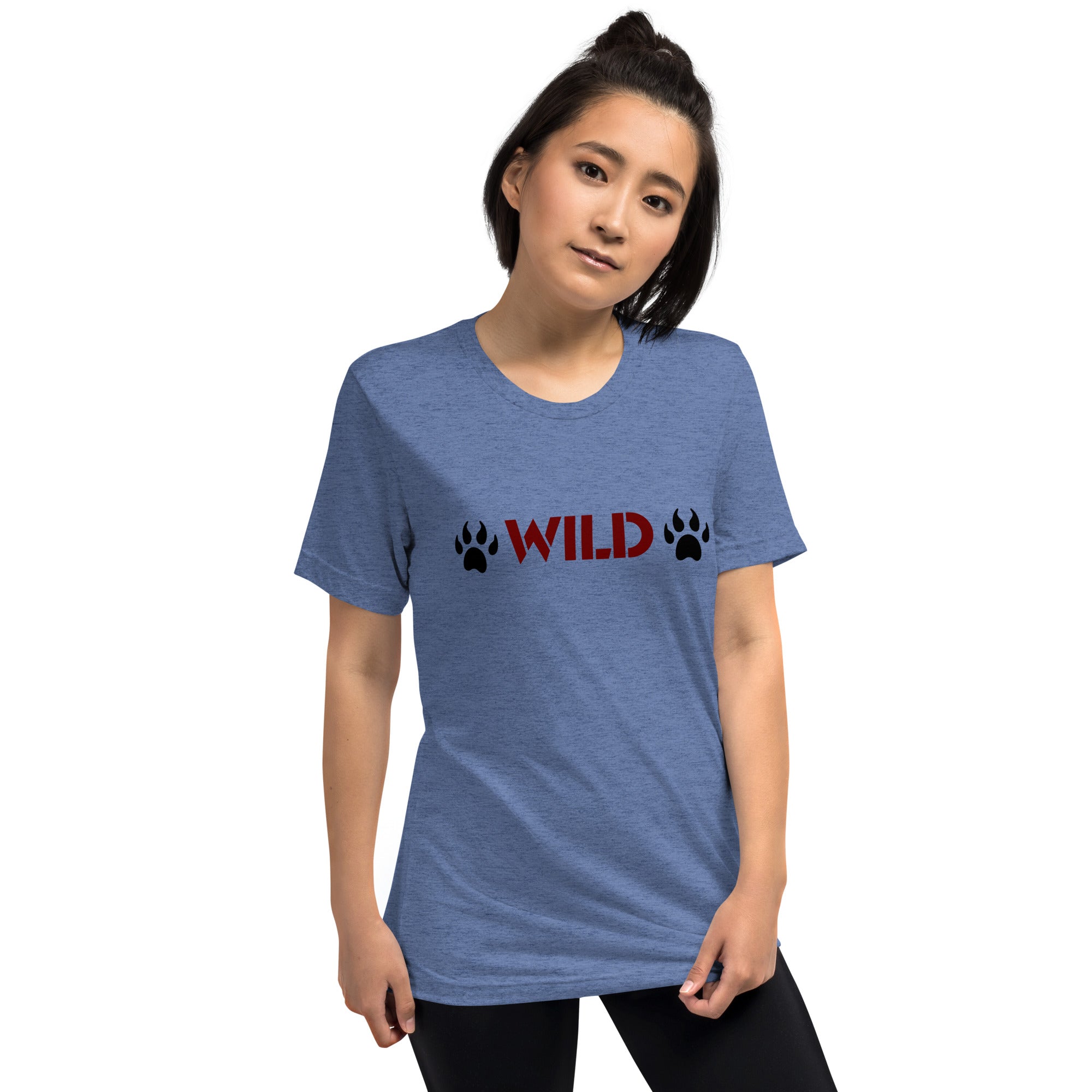 Unisex Tri-Blend Wild Paws T-Shirt: Comfortable, Elastic & Durable