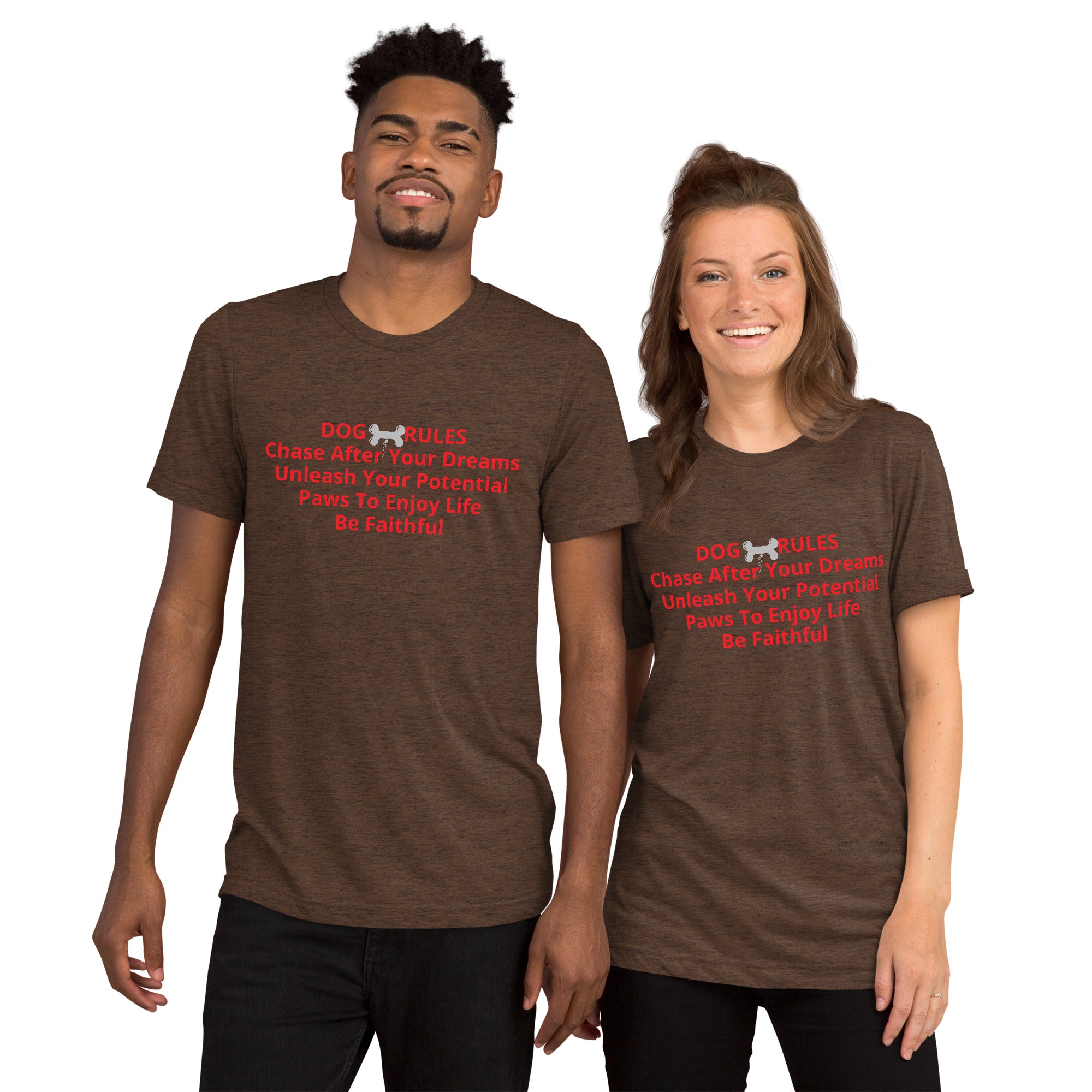 Unisex Tri-Blend T-Shirt - Comfortable & Durable with Dog Rules