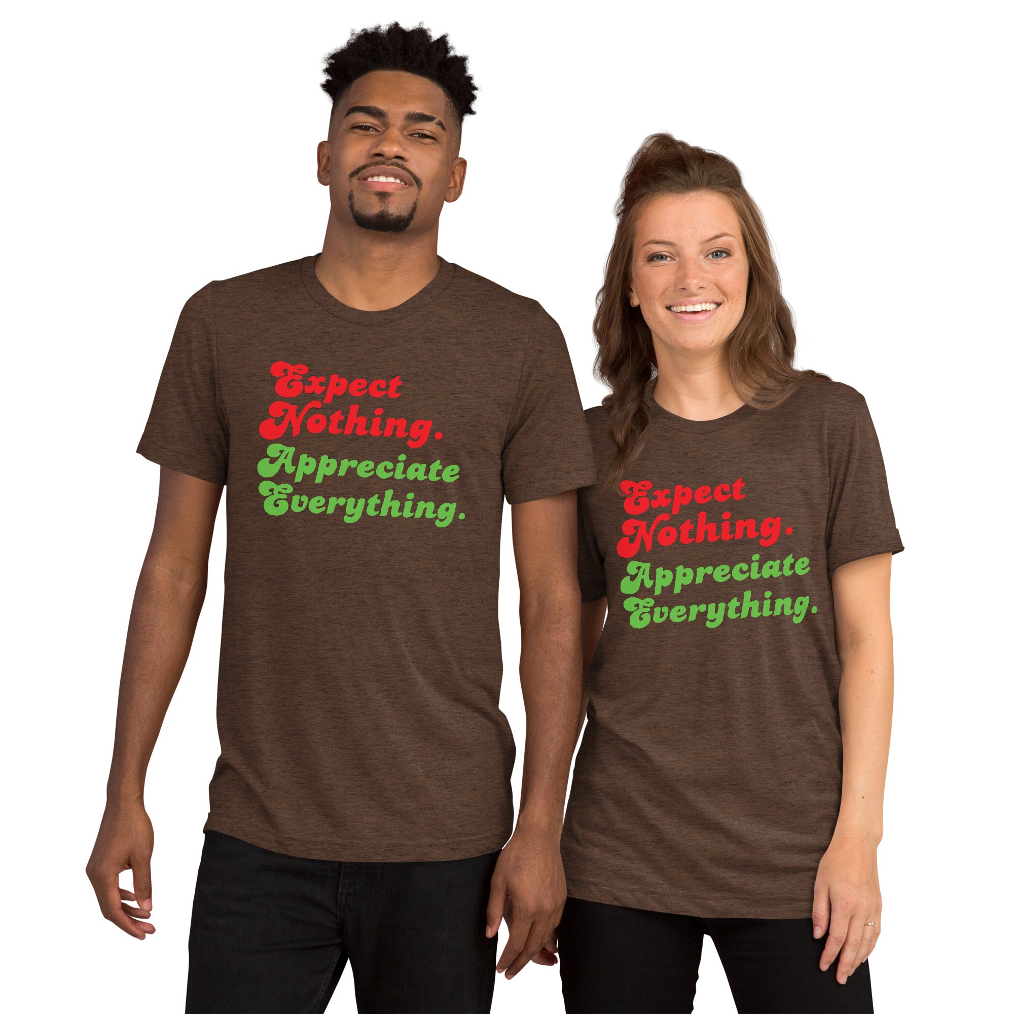 Unisex Tri-Blend T-Shirt - Expect Nothing Appreciate Everything