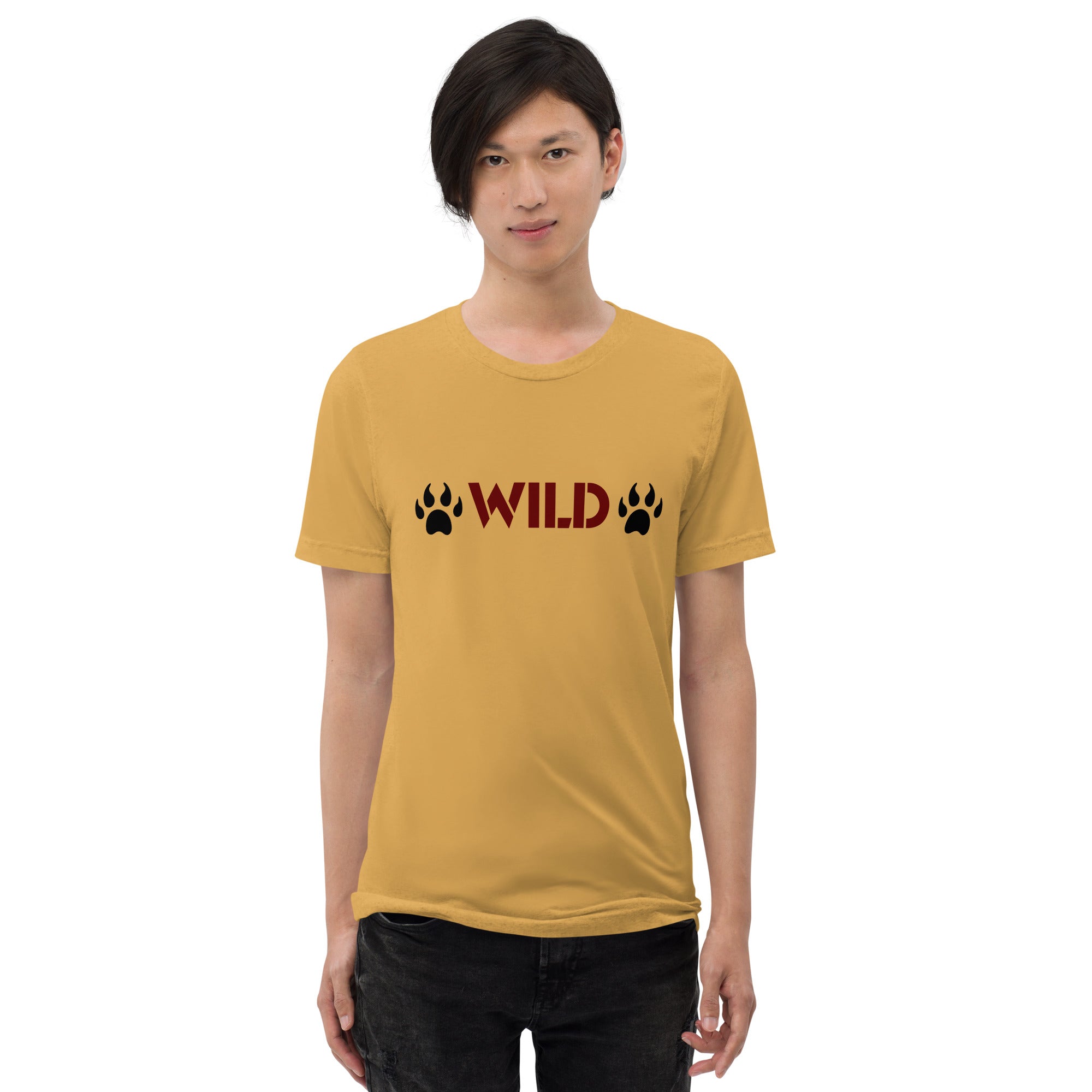 Unisex Tri-Blend Wild Paws T-Shirt: Comfortable, Elastic & Durable