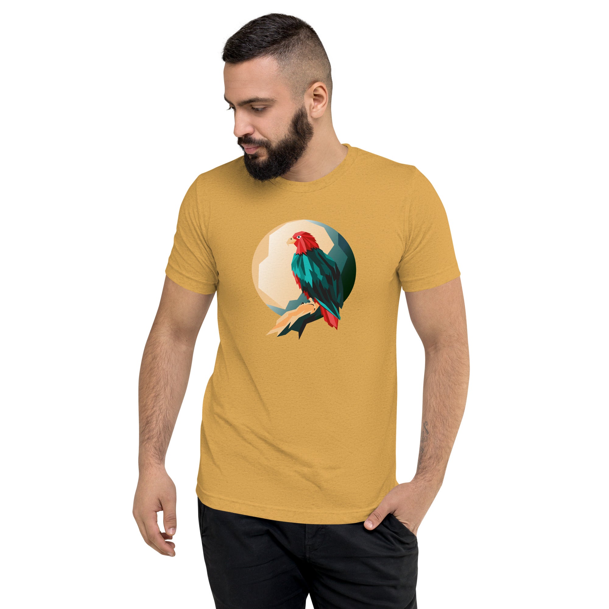 Unisex Tri-Blend Eagle Graphic T-Shirt: Comfortable, Elastic & Durable