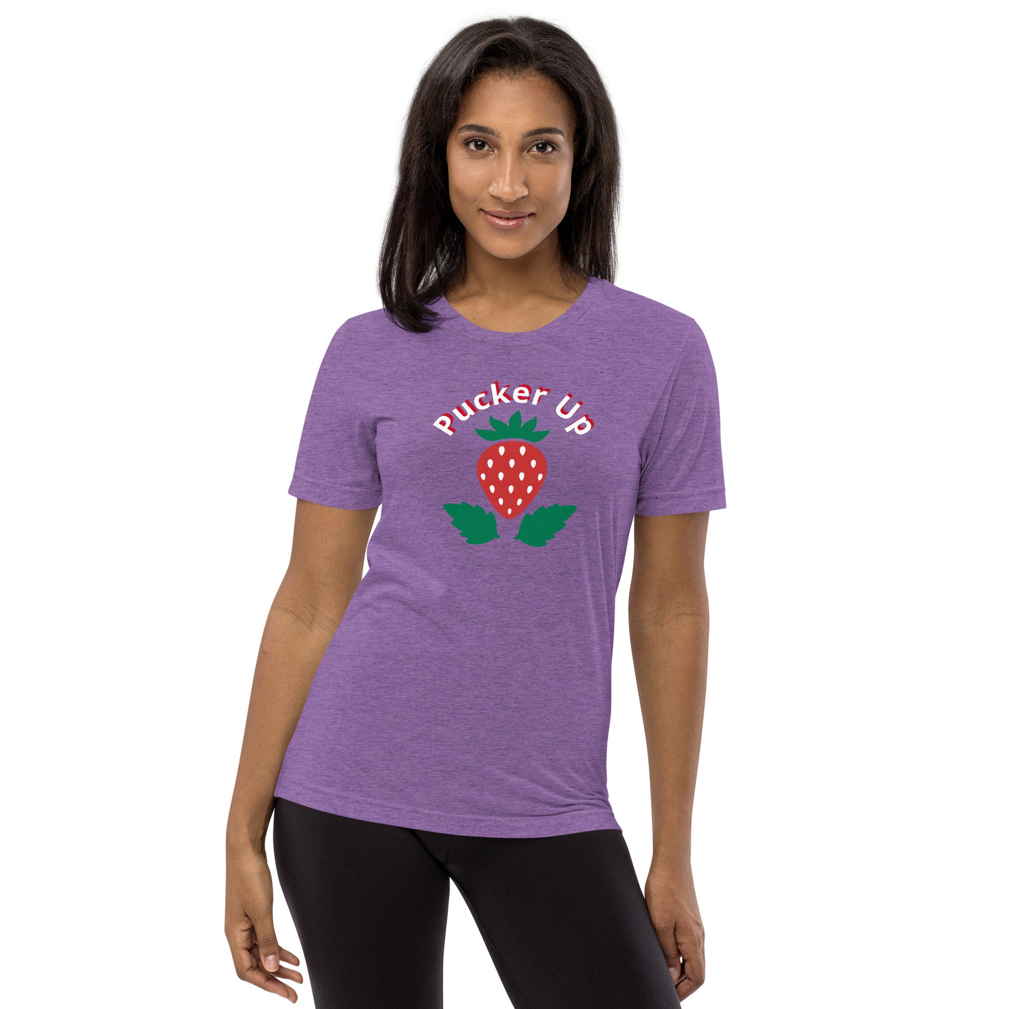 Unisex Tri-Blend Pucker Up T-Shirt: Comfortable, Elastic & Durable