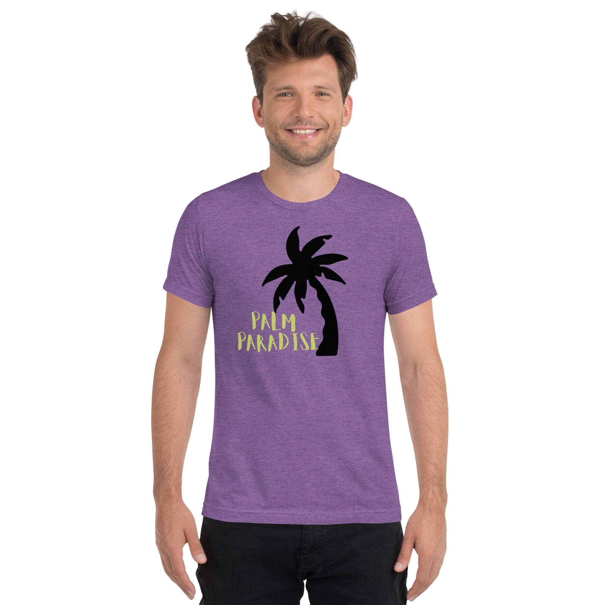 Unisex Tri-Blend Palm Paradise T-Shirt: Comfortable, Elastic & Durable