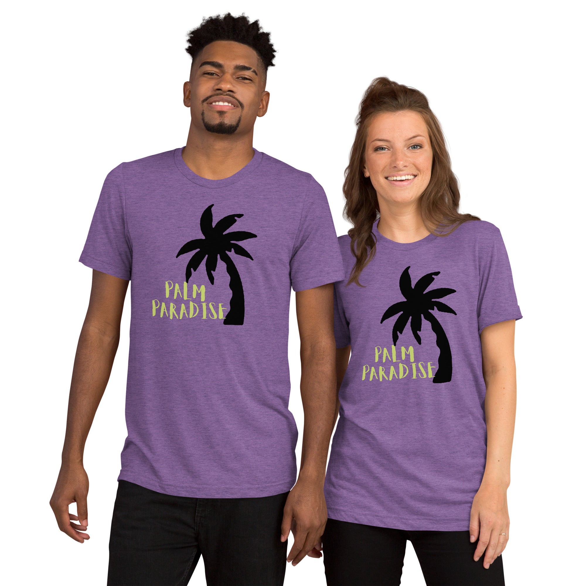 Unisex Tri-Blend Palm Paradise T-Shirt: Comfortable, Elastic & Durable