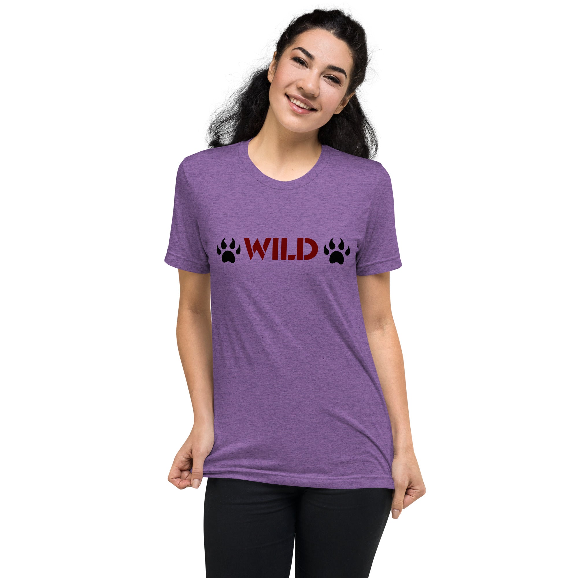 Unisex Tri-Blend Wild Paws T-Shirt: Comfortable, Elastic & Durable