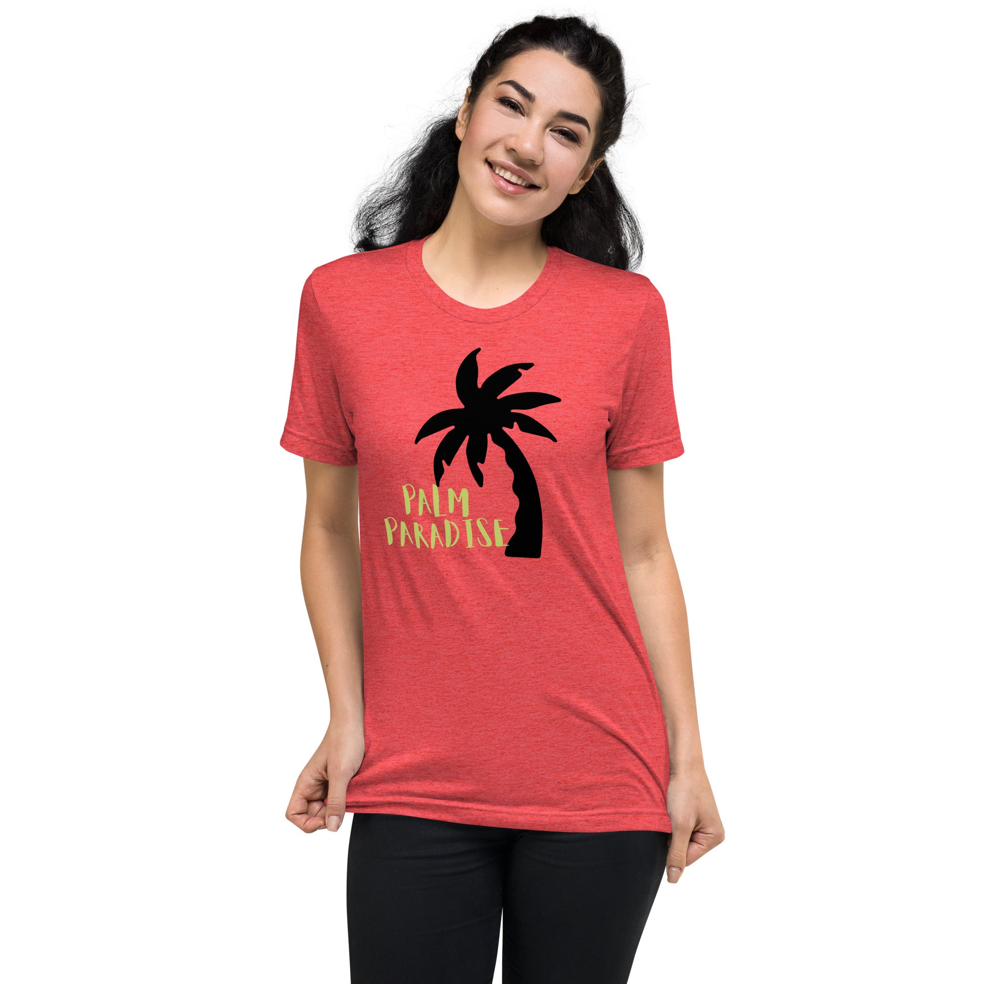 Unisex Tri-Blend Palm Paradise T-Shirt: Comfortable, Elastic & Durable