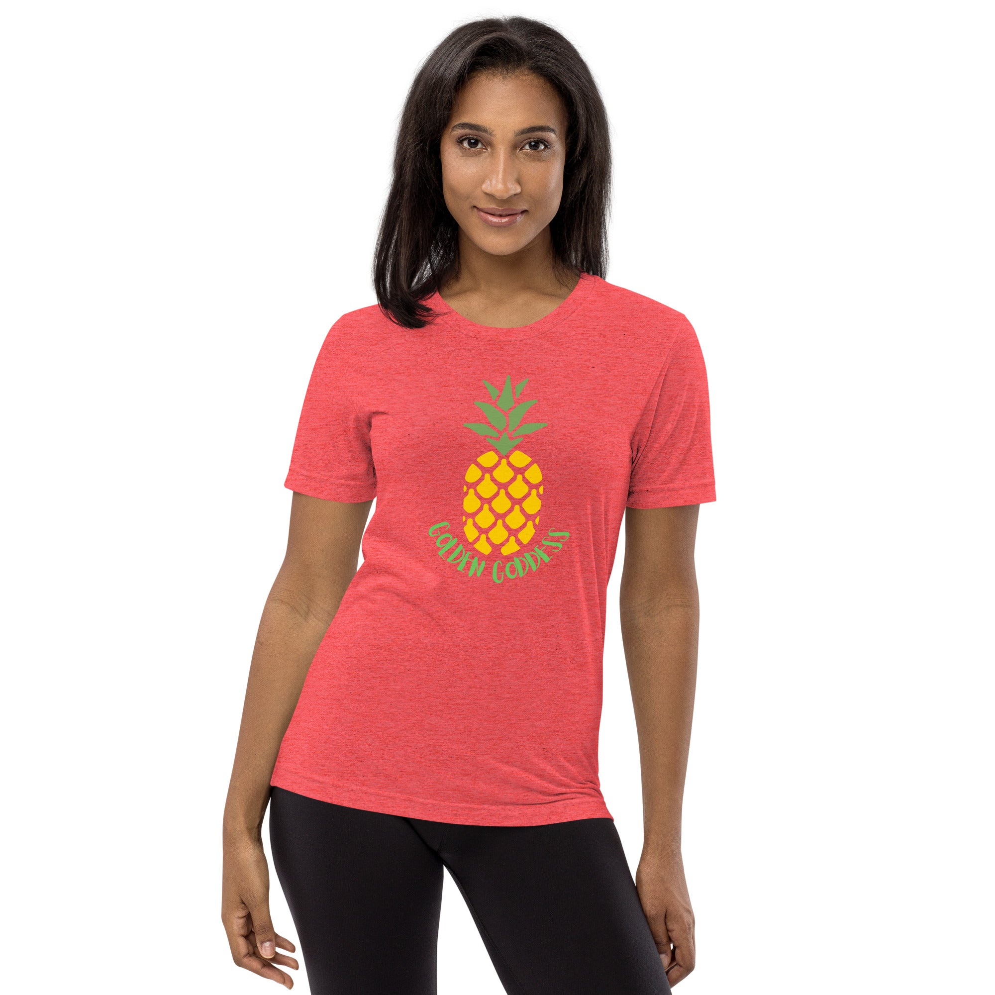 Unisex Tri-Blend Golden Goddess T-Shirt: Comfortable, Elastic & Durable