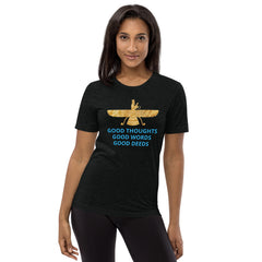 Faravahar Symbol Tee: Good Thoughts, Good Words, Good Deeds