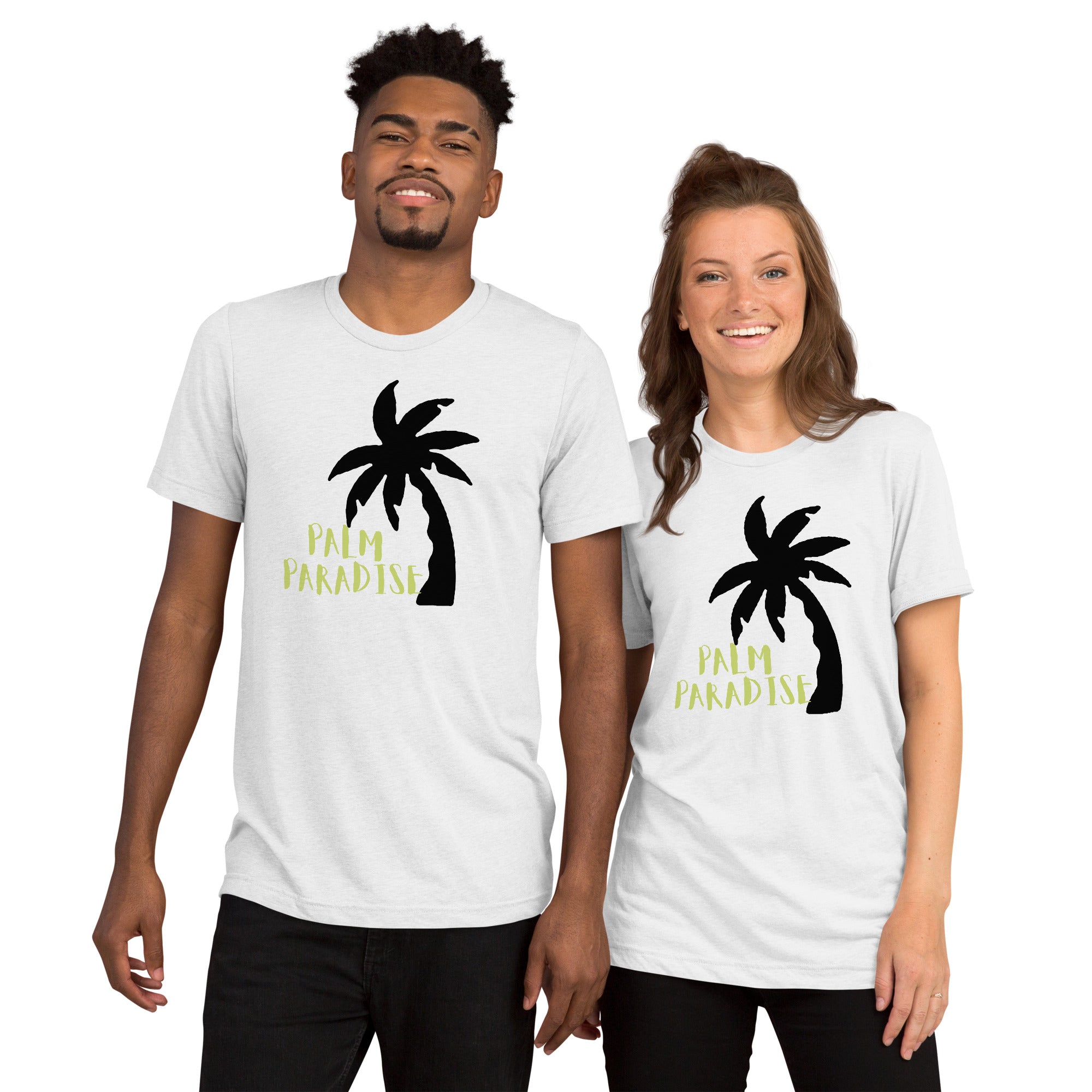 Unisex Tri-Blend Palm Paradise T-Shirt: Comfortable, Elastic & Durable