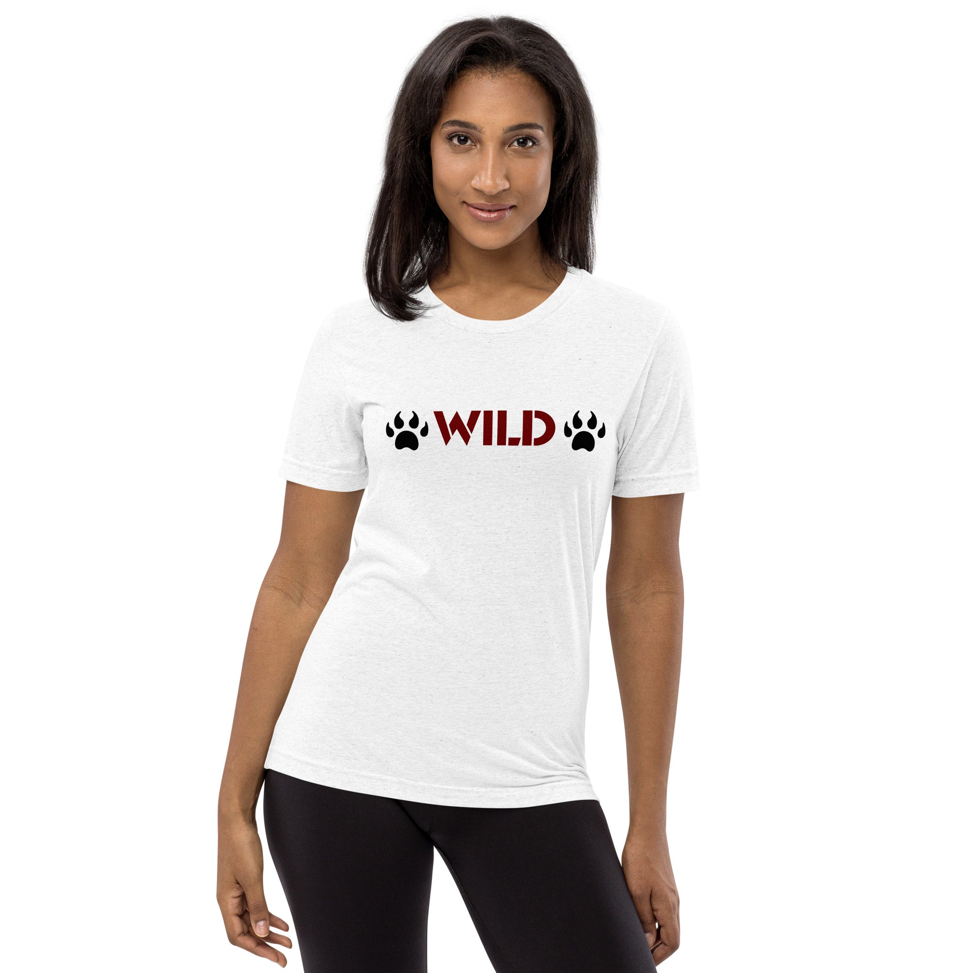 Unisex Tri-Blend Wild Paws T-Shirt: Comfortable, Elastic & Durable