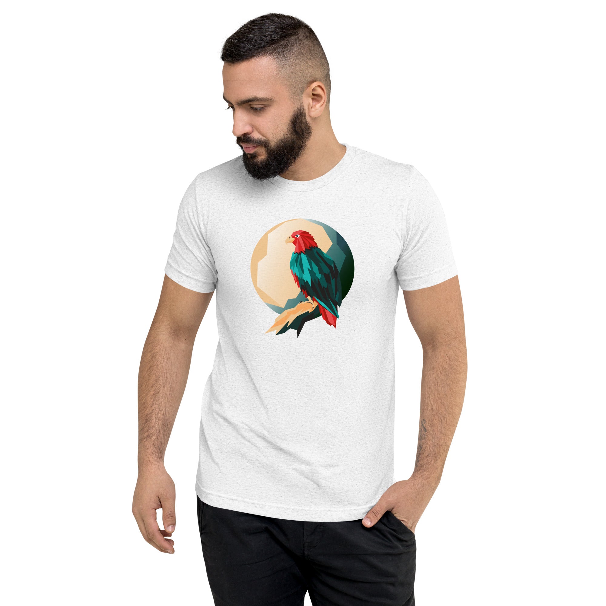 Unisex Tri-Blend Eagle Graphic T-Shirt: Comfortable, Elastic & Durable