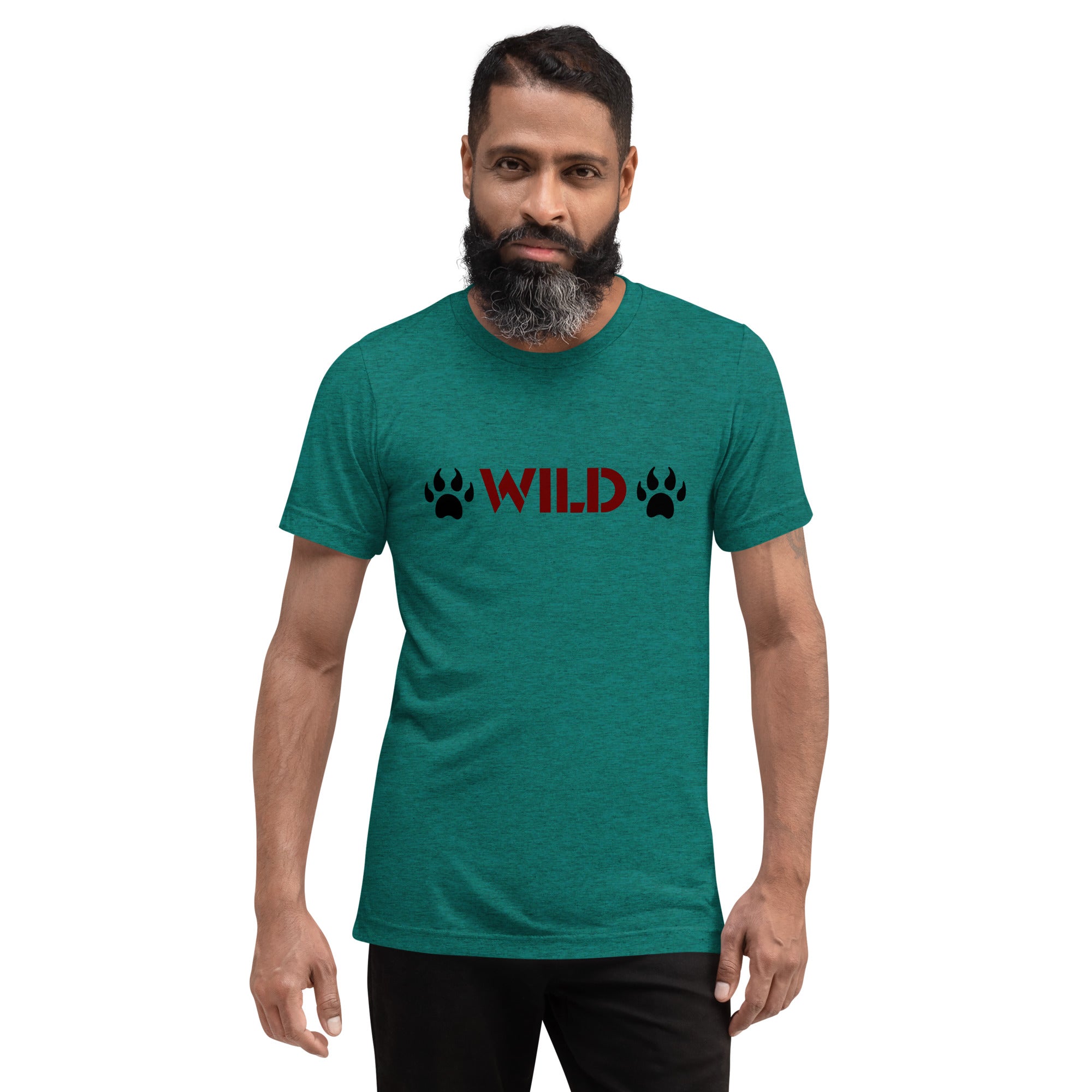 Unisex Tri-Blend Wild Paws T-Shirt: Comfortable, Elastic & Durable