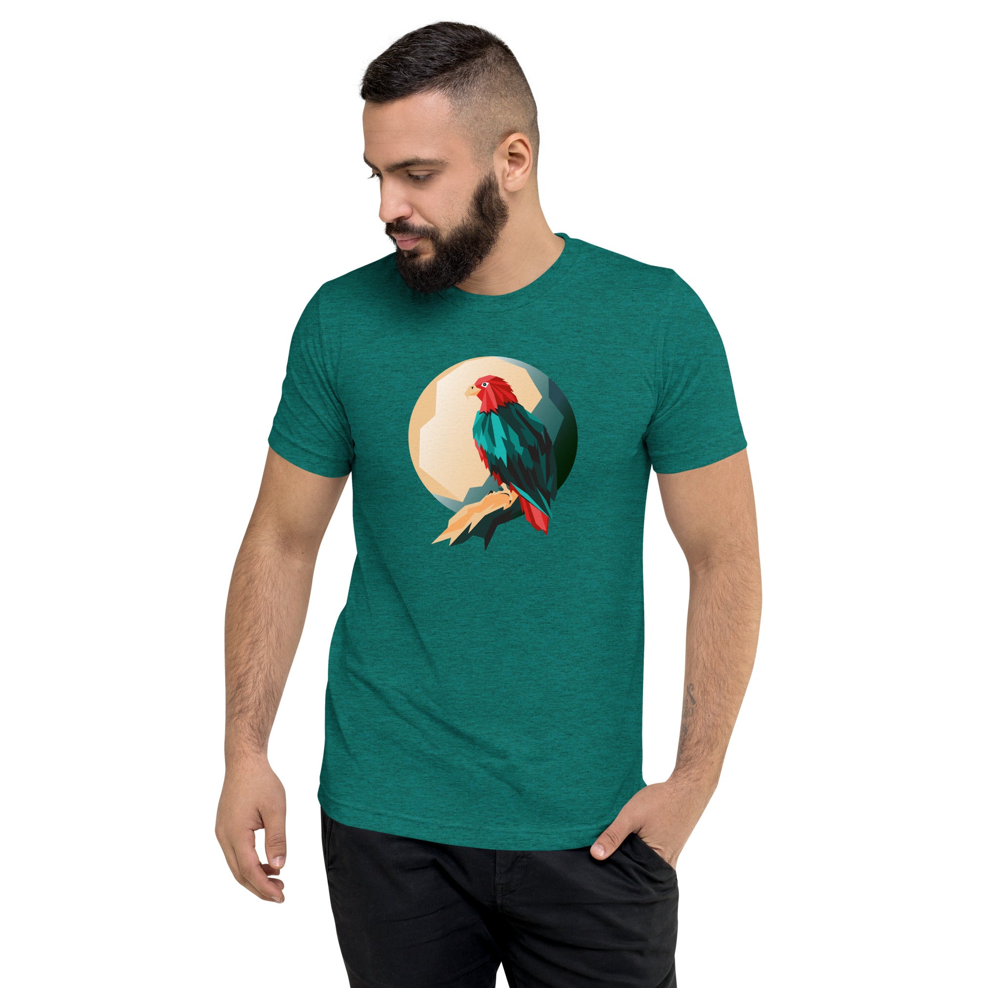 Unisex Tri-Blend Eagle Graphic T-Shirt: Comfortable, Elastic & Durable