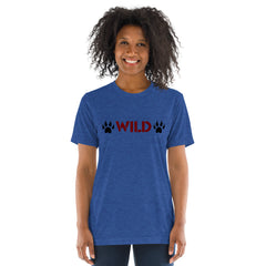 Unisex Tri-Blend Wild Paws T-Shirt: Comfortable, Elastic & Durable