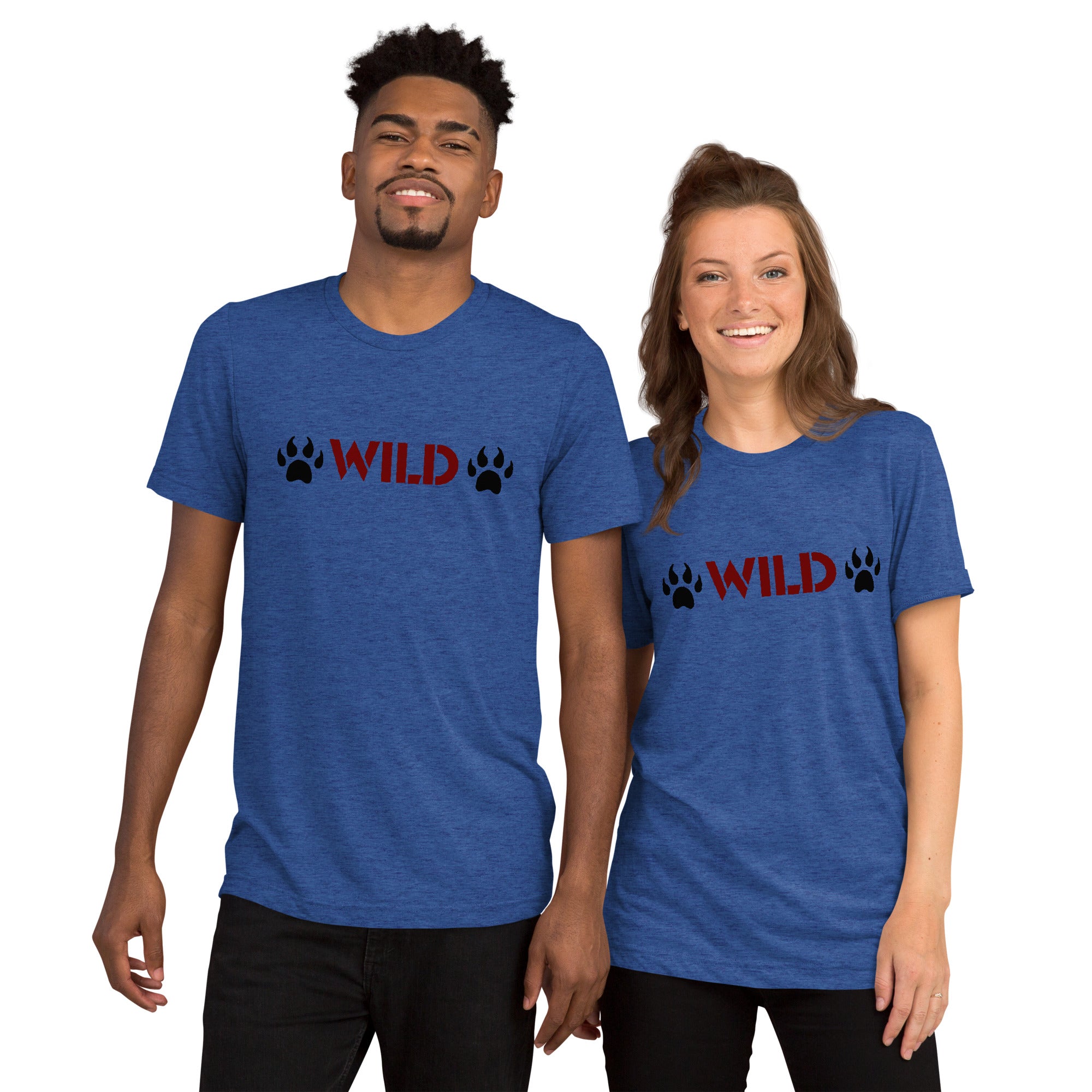 Unisex Tri-Blend Wild Paws T-Shirt: Comfortable, Elastic & Durable