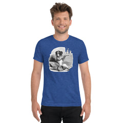 Unisex Tri-Blend T-Shirt: Comfortable & Durable with Dog Flute Graphic