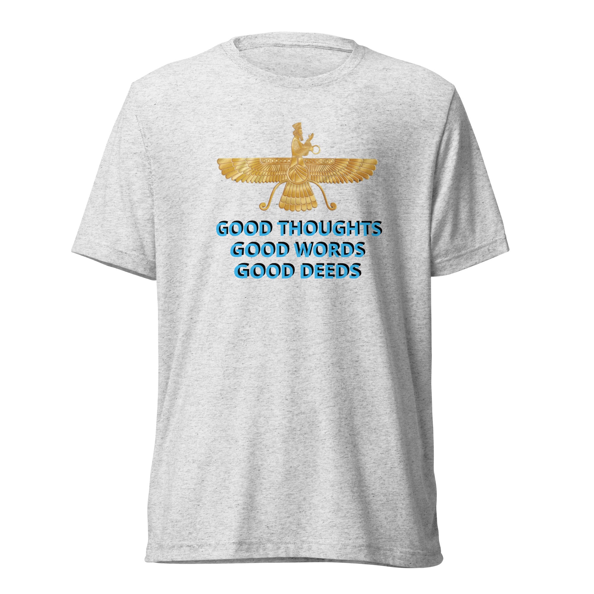 Faravahar Symbol Tee: Good Thoughts, Good Words, Good Deeds