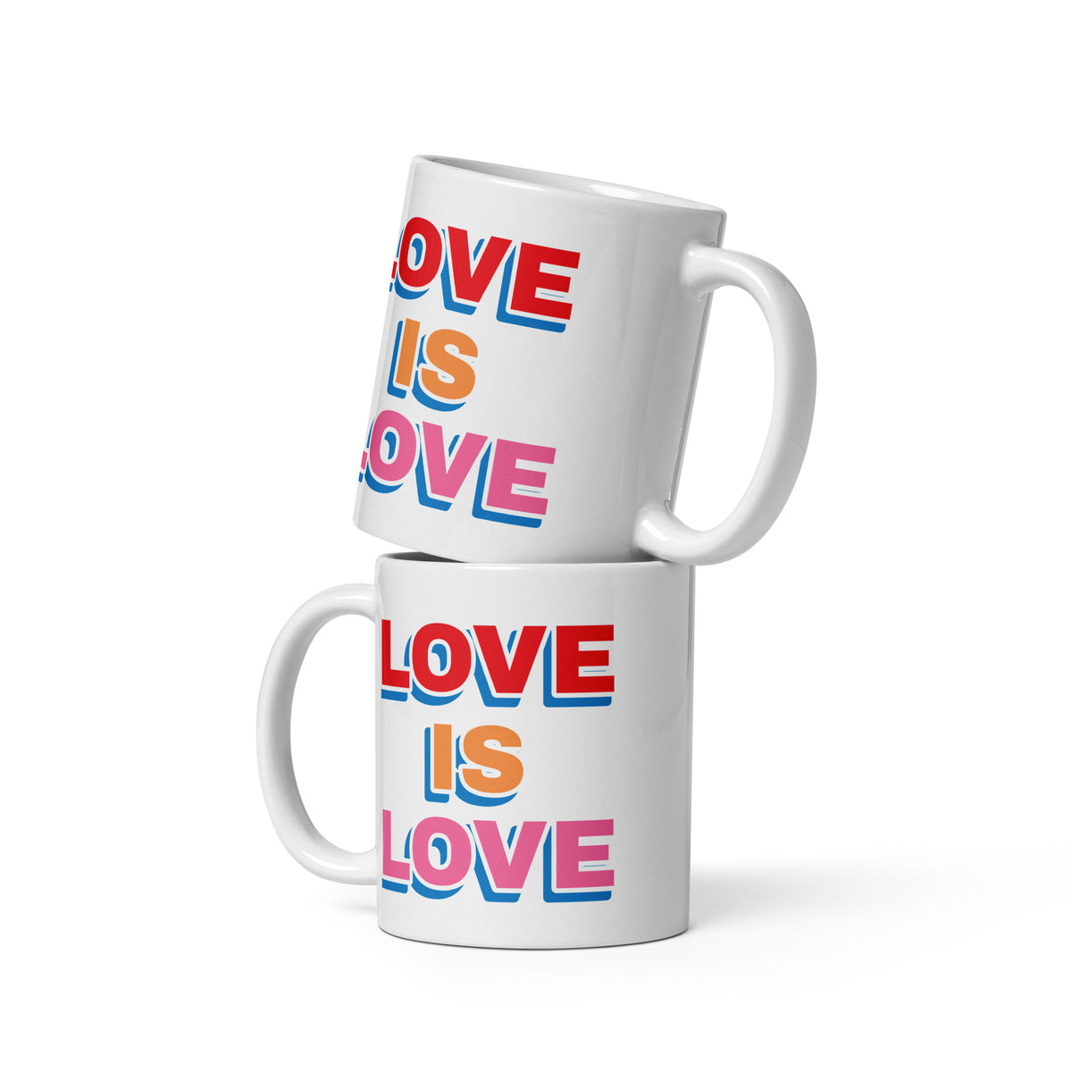 A Mug for Love: The Love Is Love White Ceramic glossy mug