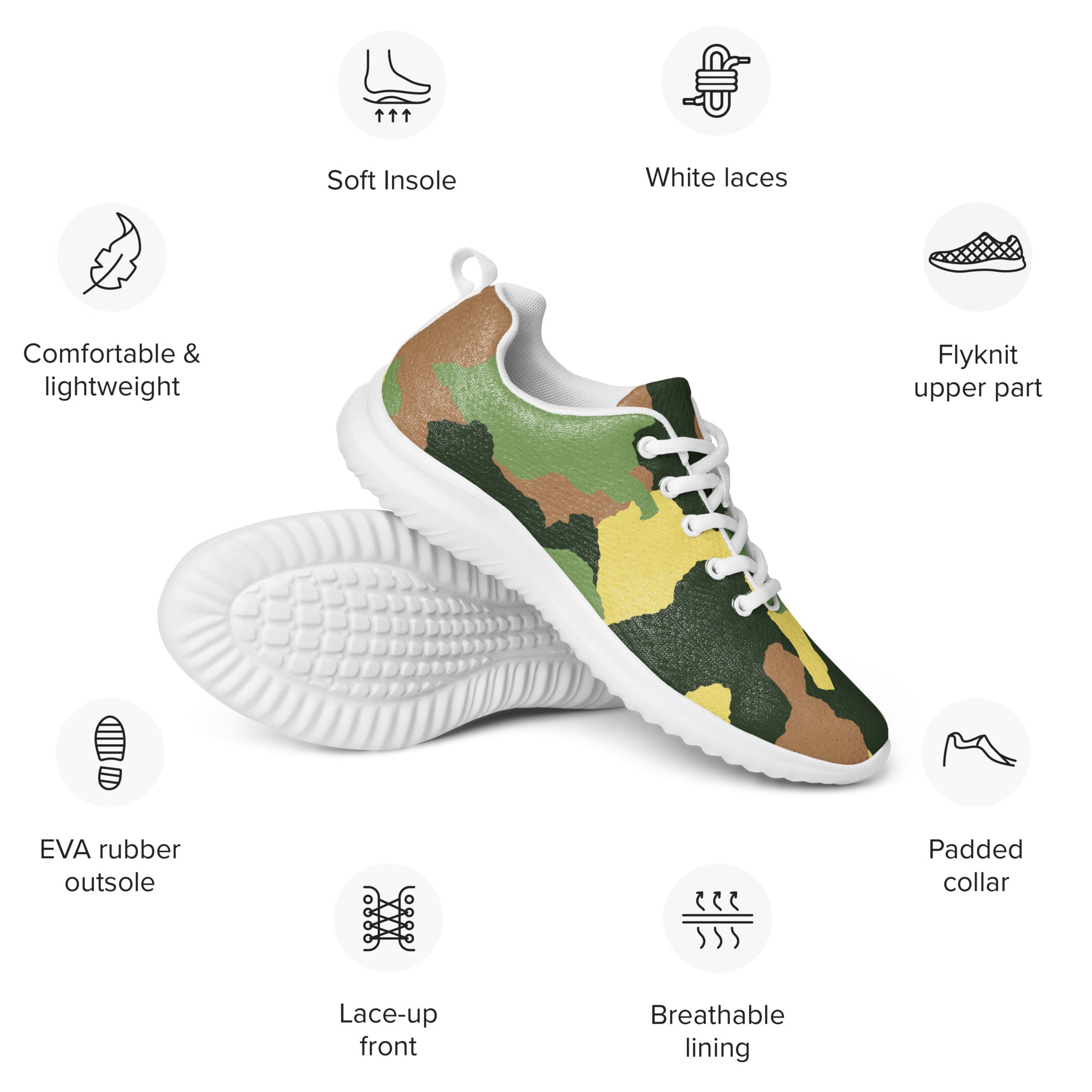 Lightweight Women’s Athletic Shoes in Camouflage - Sporty, Comfortable & Durable